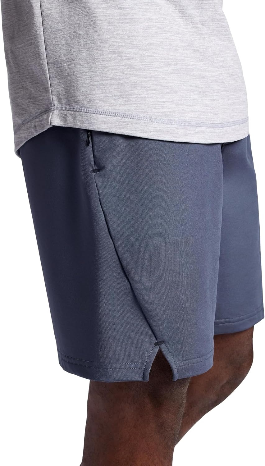 image:imageGaiam Mens Breathe Ease Short Sleeve Crewneck Top Standard Fit Stretch Heavyweight Performance MaterialSleet Heather