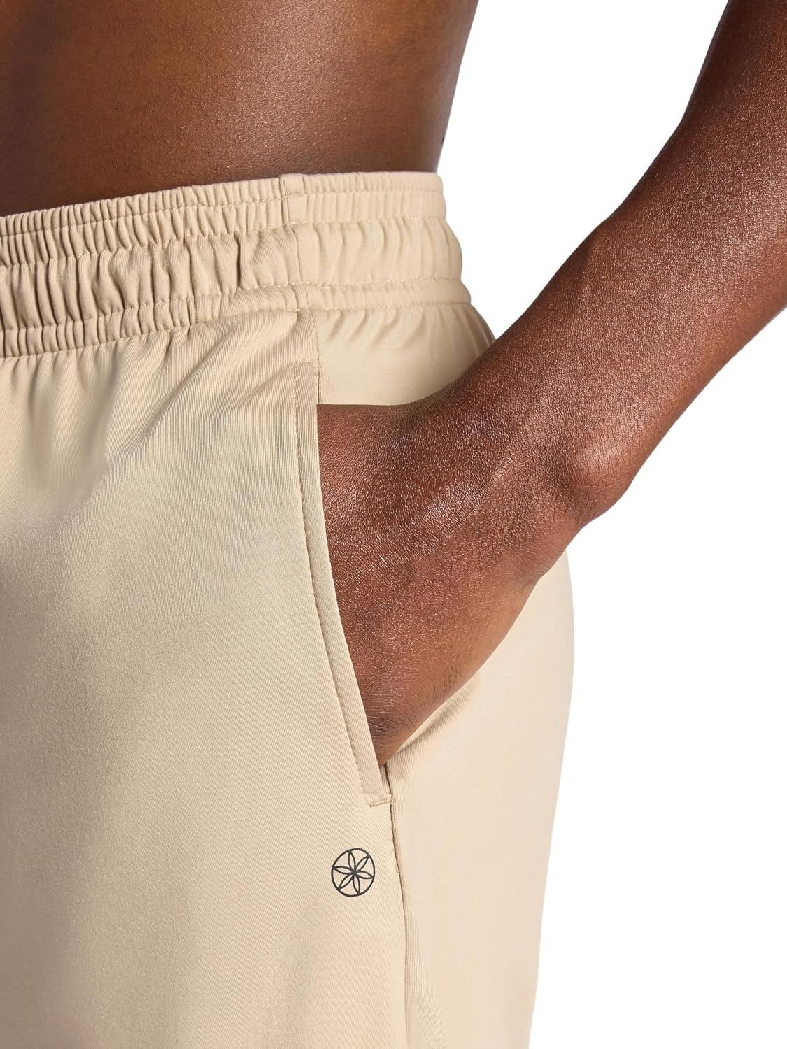 image:imageGaiam Mens Everyday Basic 7 Short 20 Relaxed Fit Stretch Midweight MaterialWhite Pepper