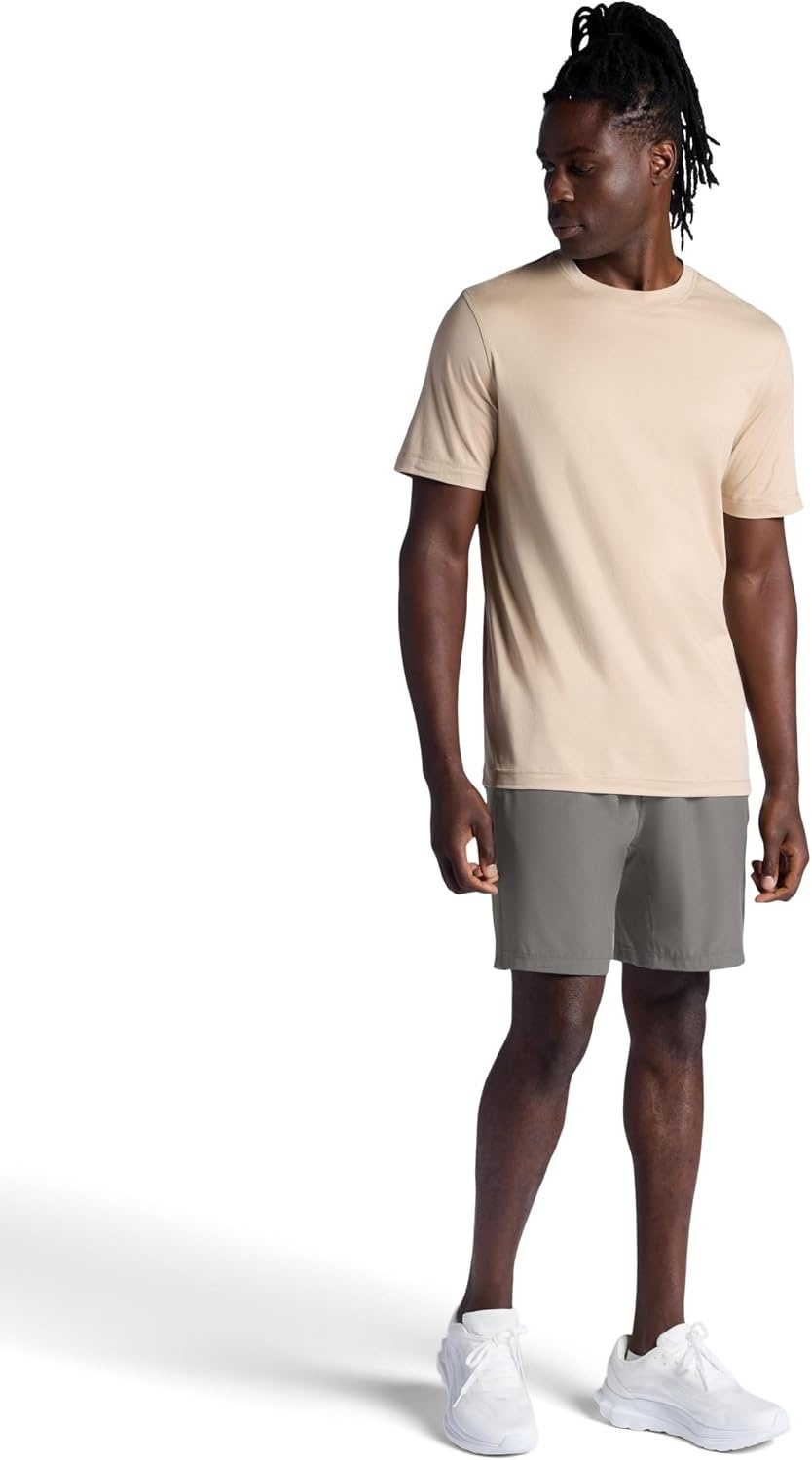 image:imageGaiam Mens Everyday Basic Crewneck Top Standard Fit Stretch Midweight MaterialHumus