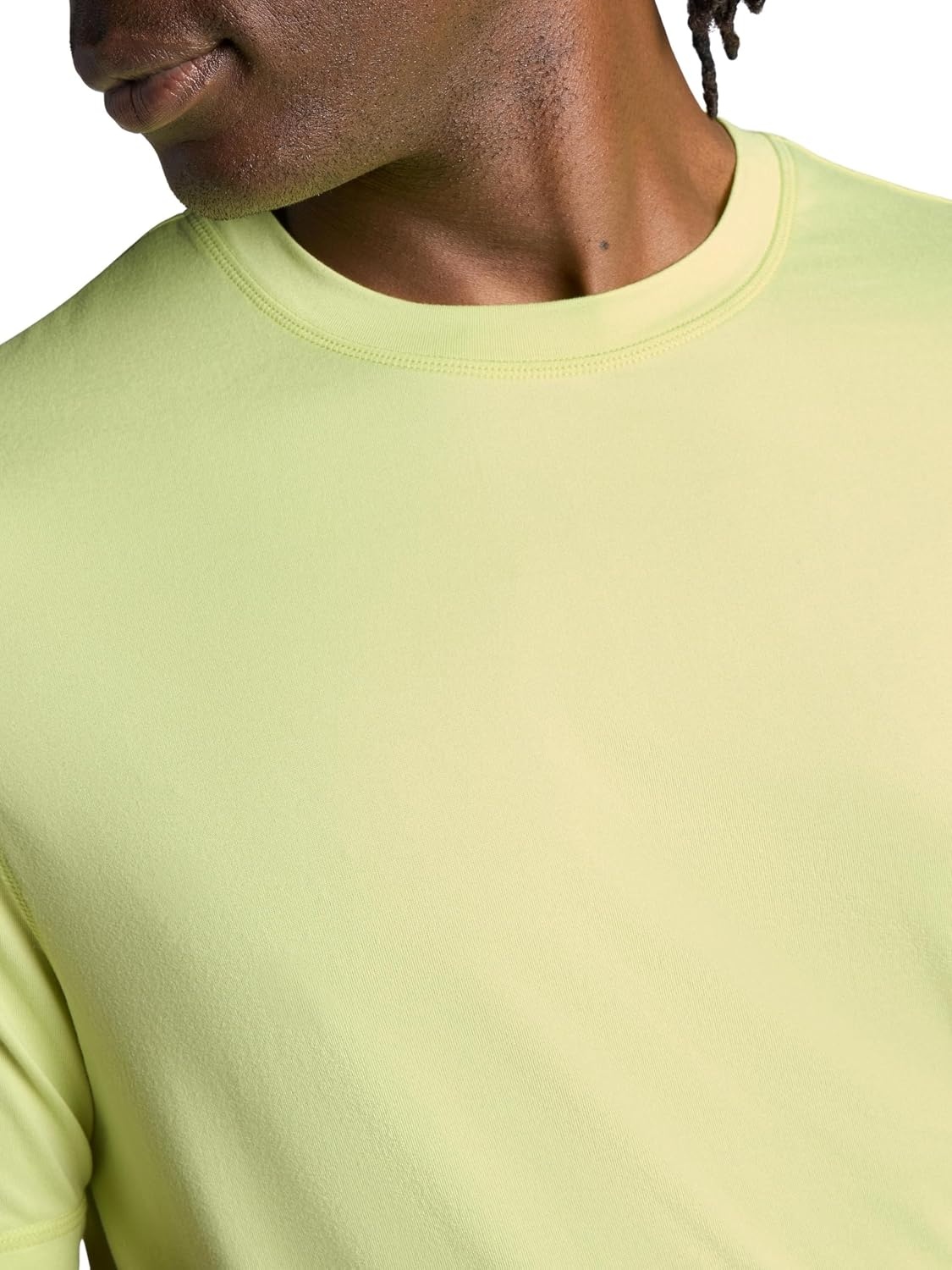 image:imageGaiam Mens Everyday Basic Crewneck Top Standard Fit Stretch Midweight MaterialLime Sherbet
