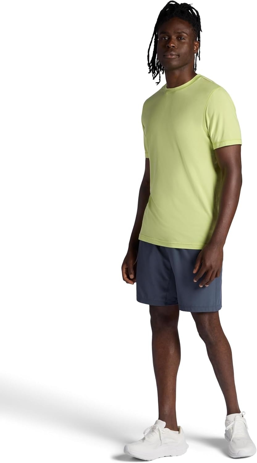 image:imageGaiam Mens Everyday Basic Crewneck Top Standard Fit Stretch Midweight MaterialLime Sherbet