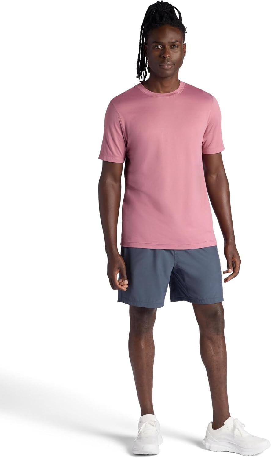 image:imageGaiam Mens Everyday Basic Crewneck Top Standard Fit Stretch Midweight MaterialMesa Rose