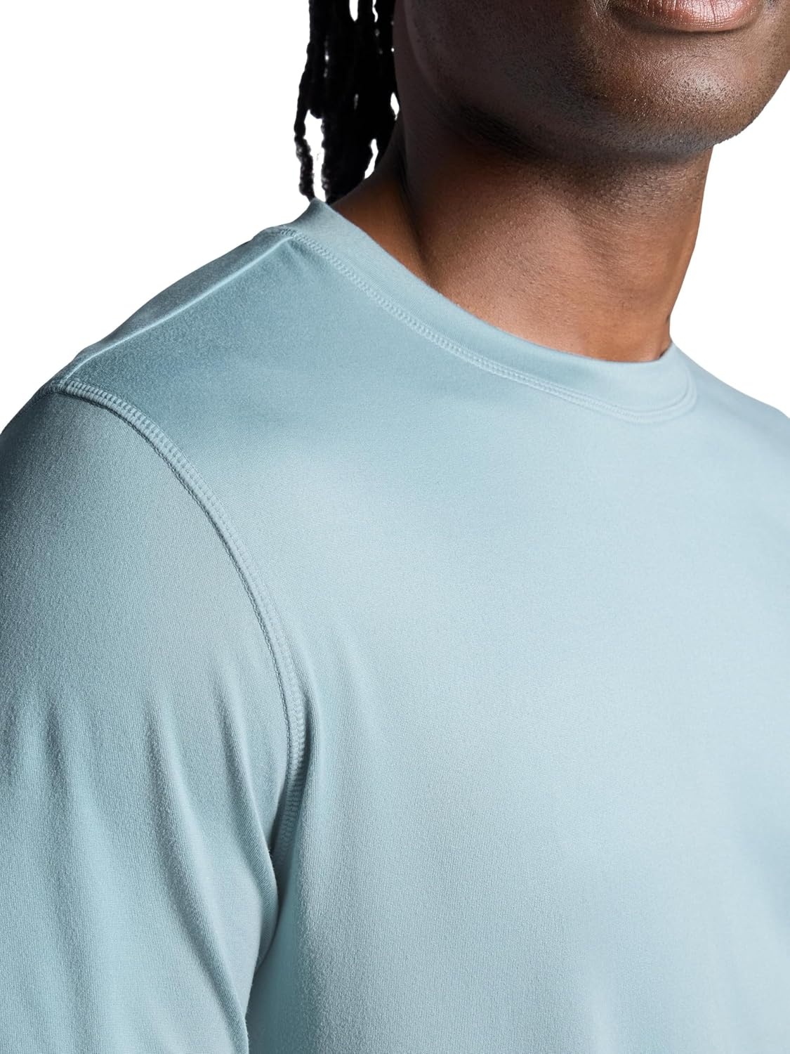 image:imageGaiam Mens Everyday Basic Crewneck Top Standard Fit Stretch Midweight MaterialSlate