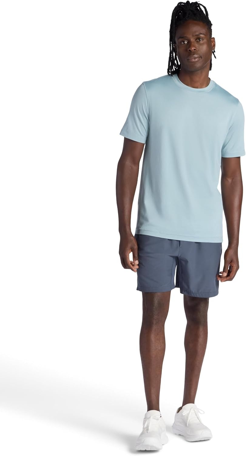 image:imageGaiam Mens Everyday Basic Crewneck Top Standard Fit Stretch Midweight MaterialSlate