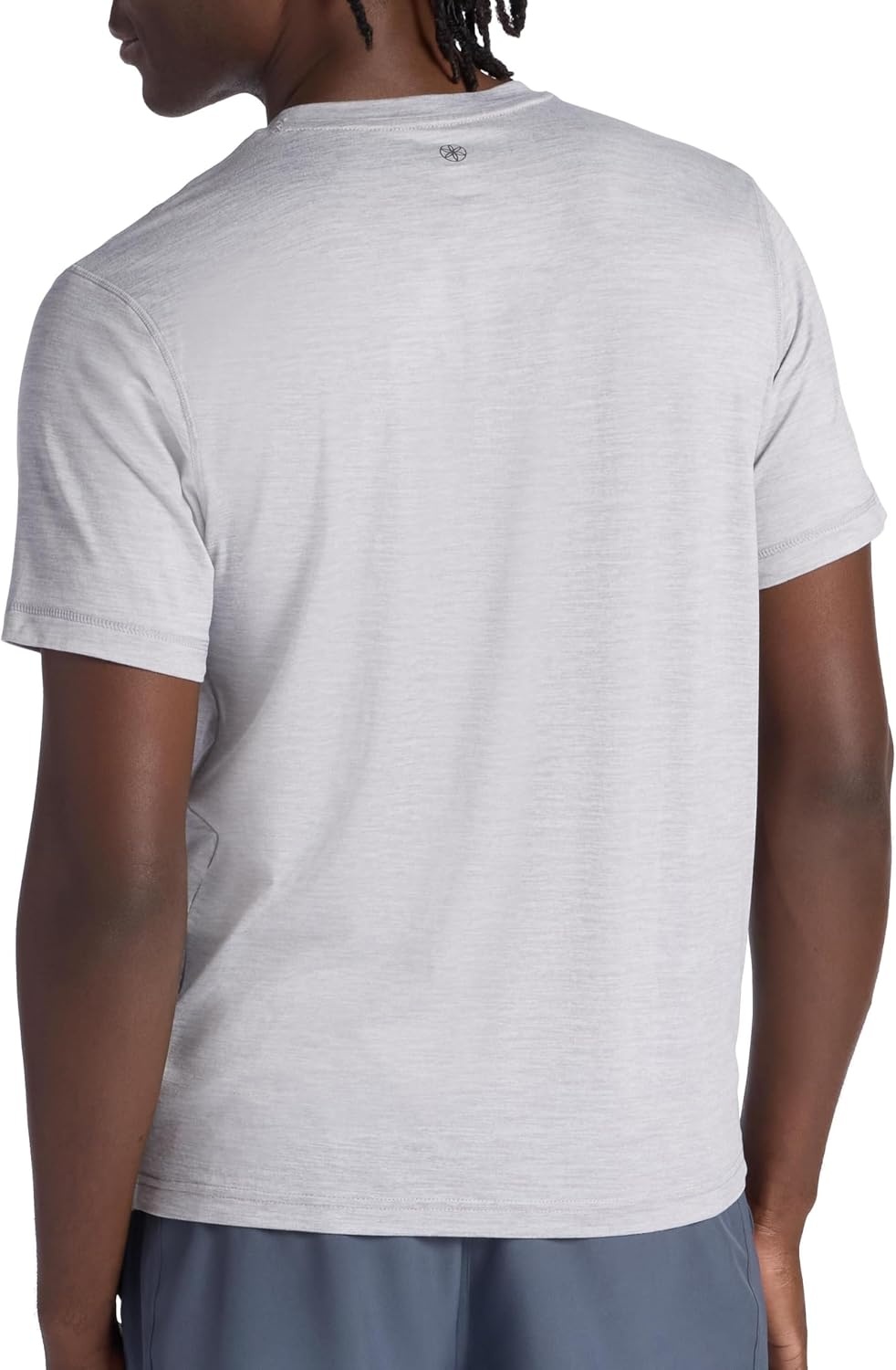 image:imageGaiam Mens Everyday Basic Crewneck Top Standard Fit Stretch Midweight MaterialSlate Heather