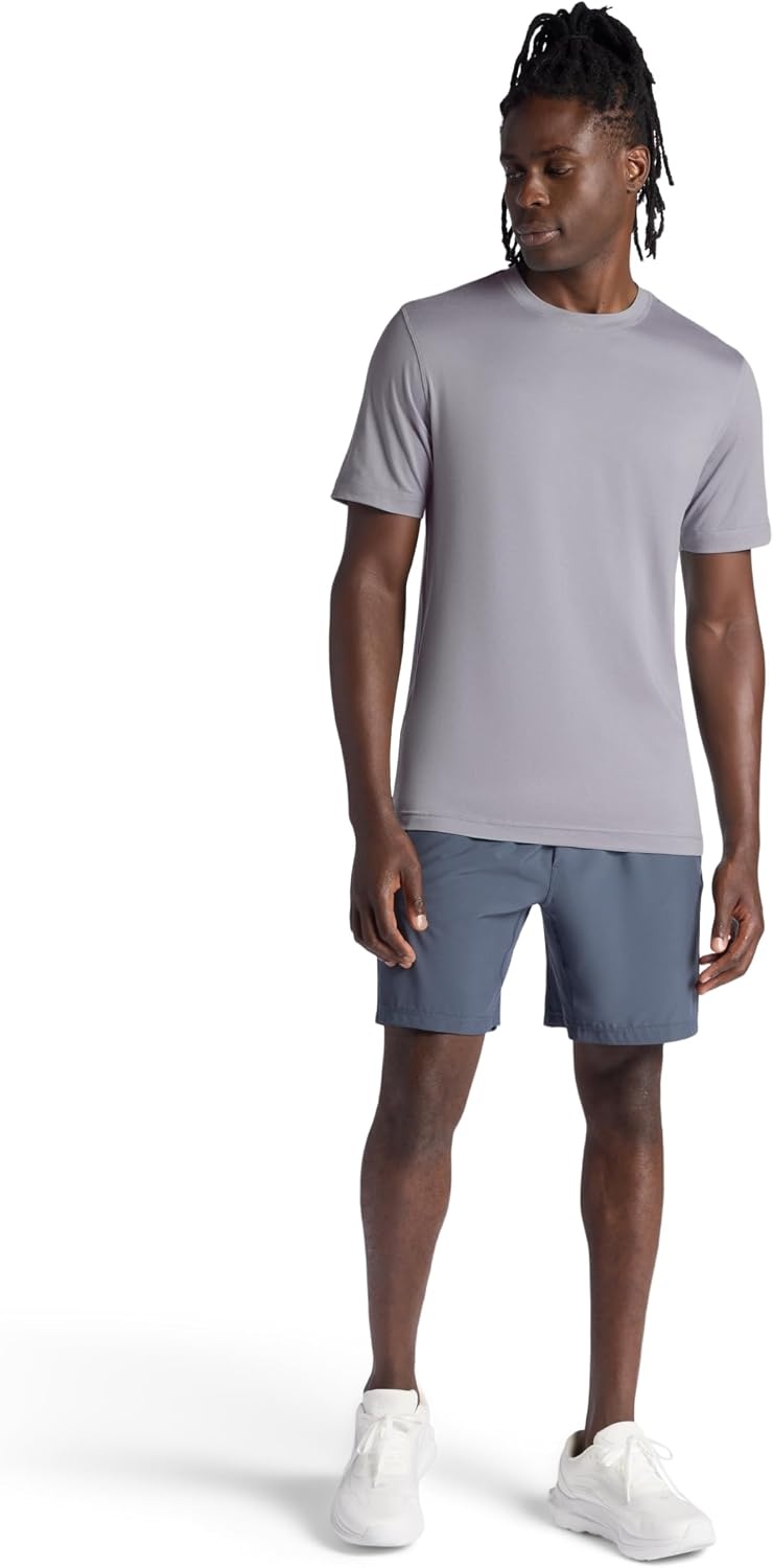 image:imageGaiam Mens Everyday Basic Crewneck Top Standard Fit Stretch Midweight MaterialSleet