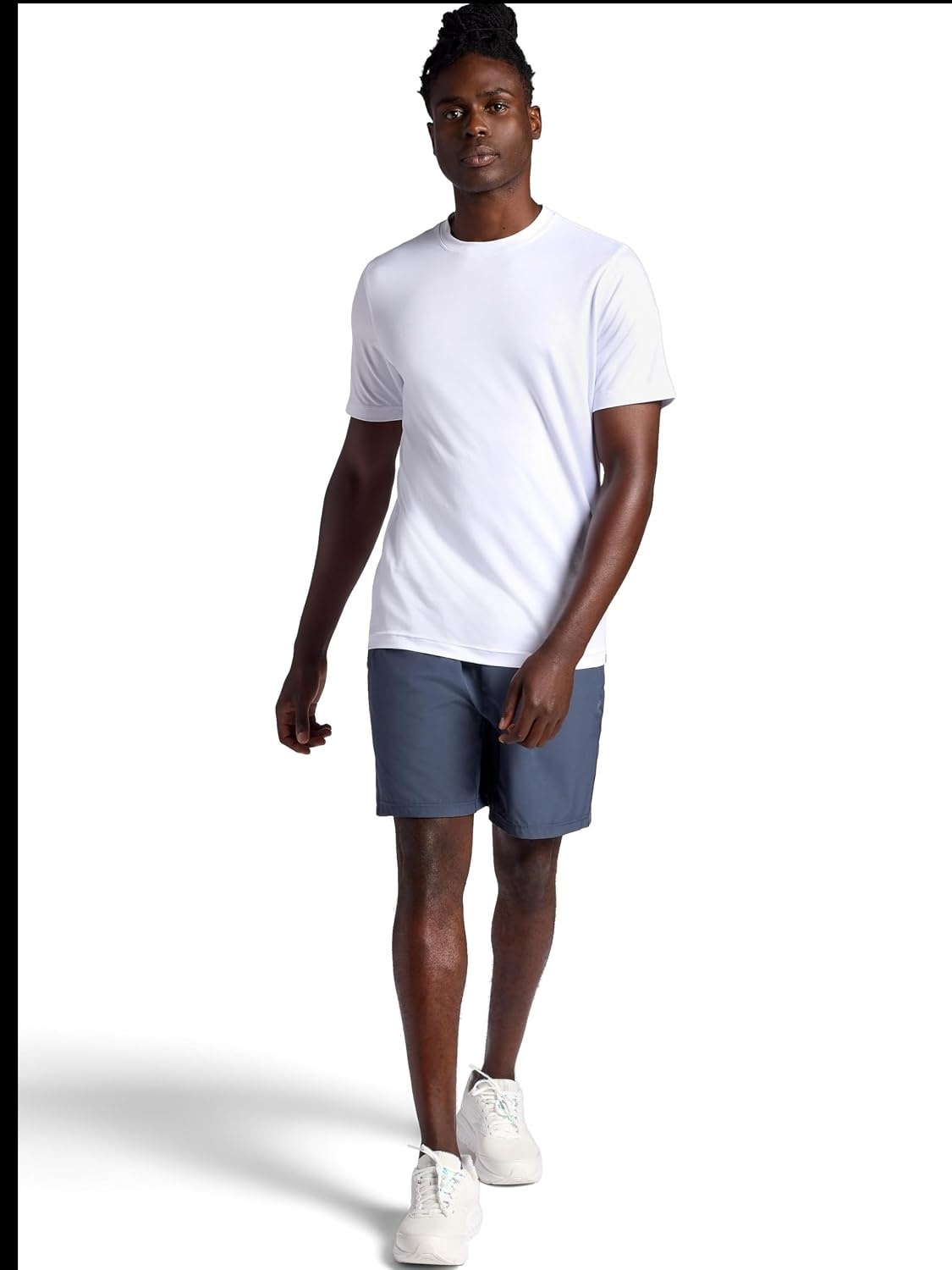 image:imageGaiam Mens Everyday Basic Crewneck Top Standard Fit Stretch Midweight MaterialStark White