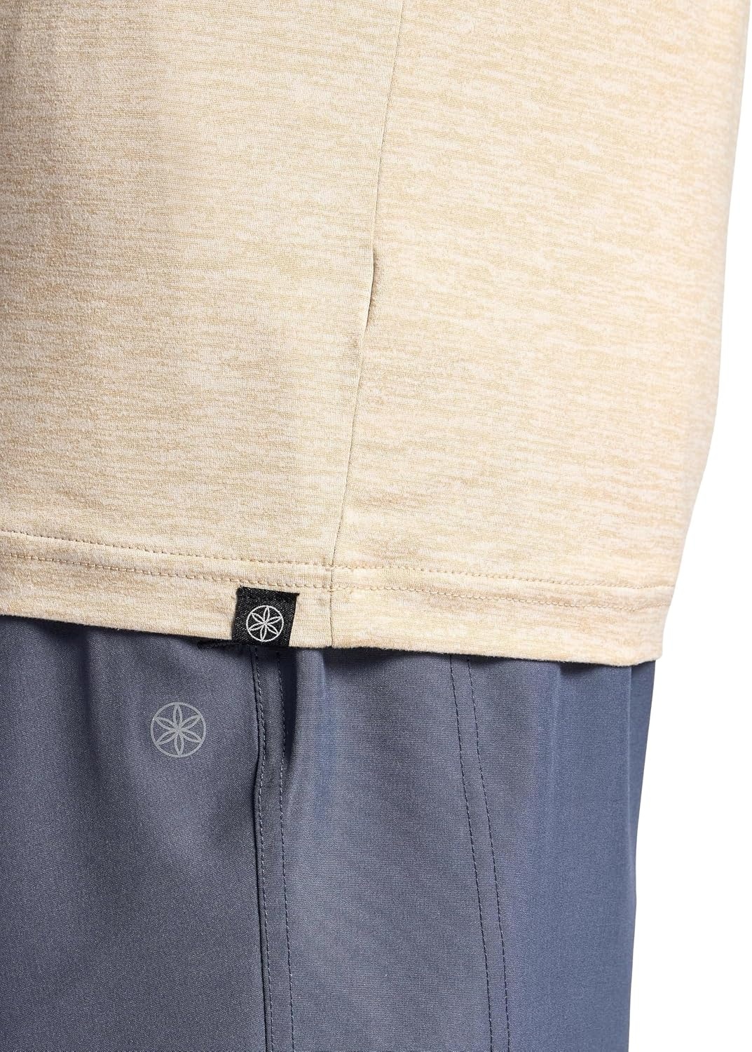 image:imageGaiam Mens Everyday Basic Crewneck Top Standard Fit Stretch Midweight MaterialTan