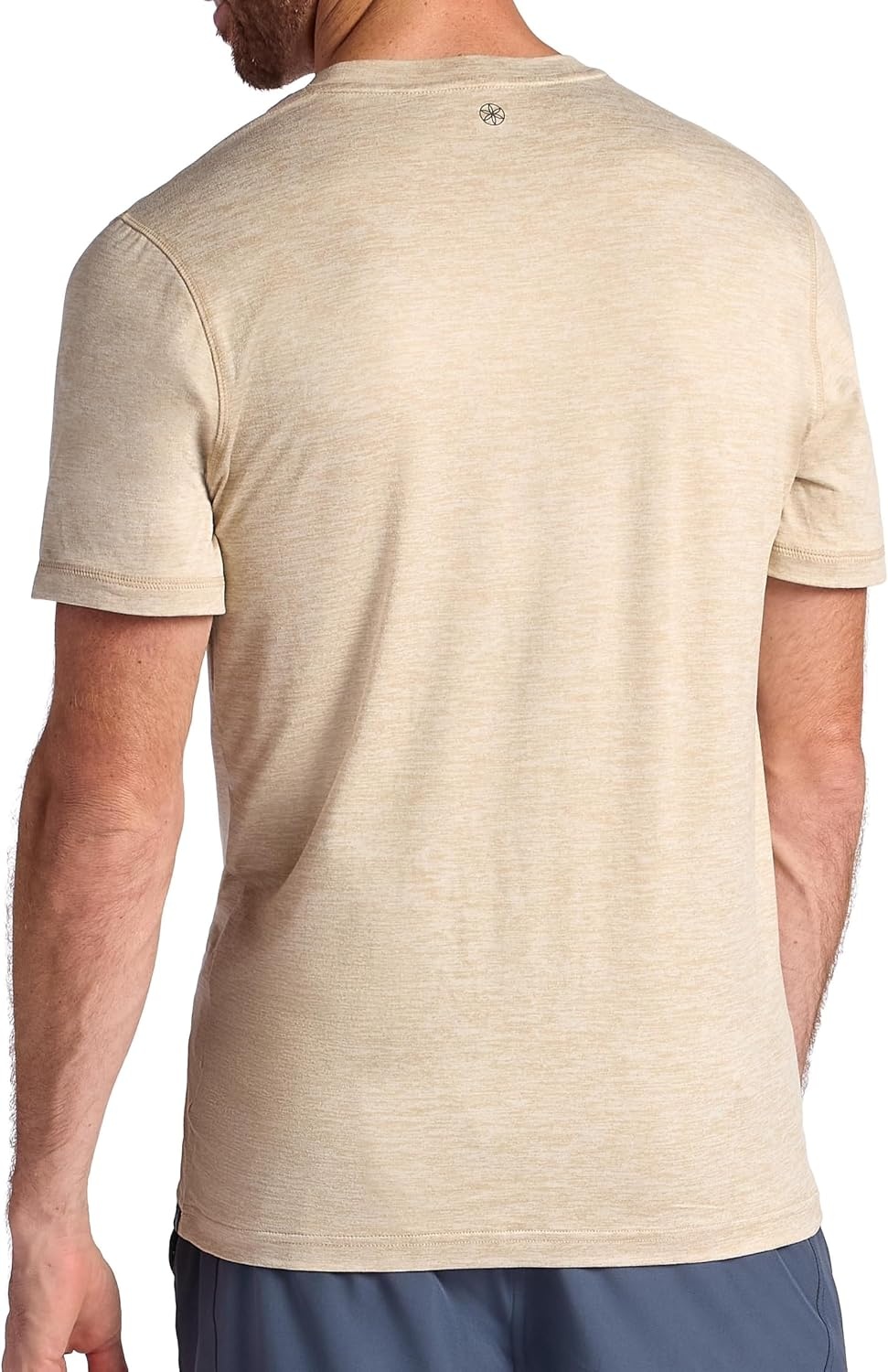 image:imageGaiam Mens Everyday Basic Crewneck Top Standard Fit Stretch Midweight MaterialTan