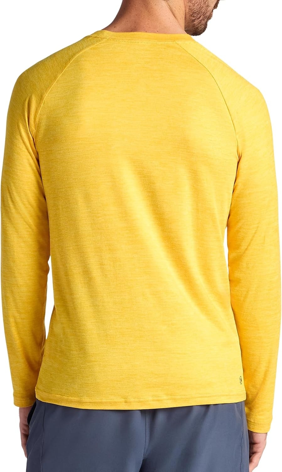 image:imageGaiam Mens Everyday Basic Long Sleeve Crewneck Top Standard Fit Stretch Midweight MaterialCourt Heather