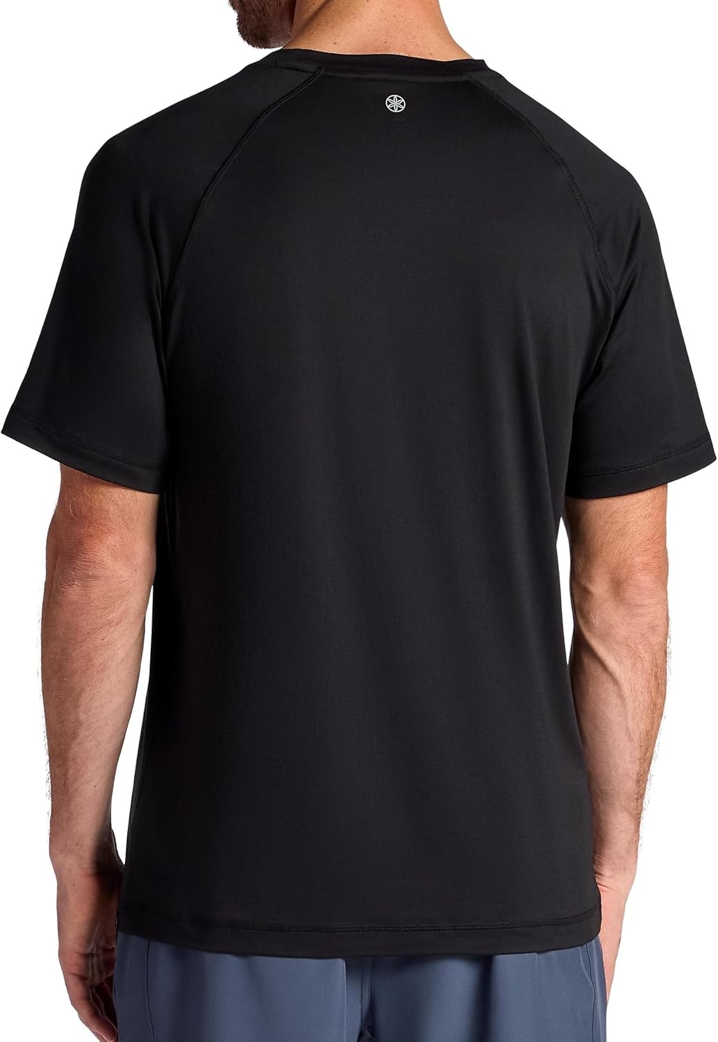 image:imageGaiam Mens Everyday Basic Raglan Top Standard Fit Stretch Midweight Jersey MaterialBlack