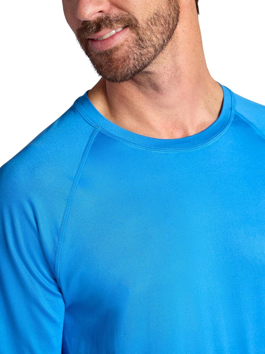 image:imageGaiam Mens Everyday Basic Raglan Top Standard Fit Stretch Midweight Jersey MaterialCampanula