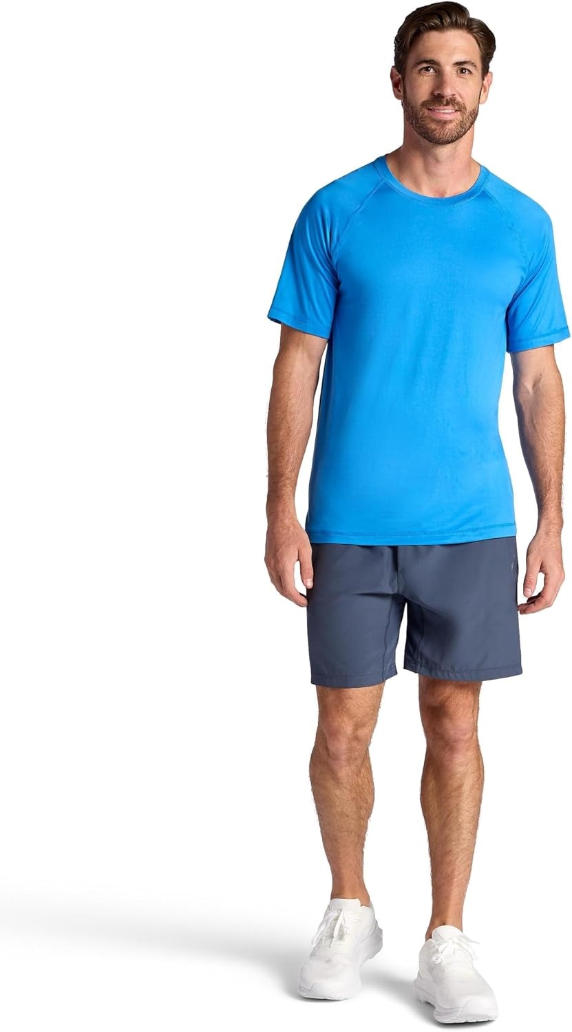 image:imageGaiam Mens Everyday Basic Raglan Top Standard Fit Stretch Midweight Jersey MaterialCampanula