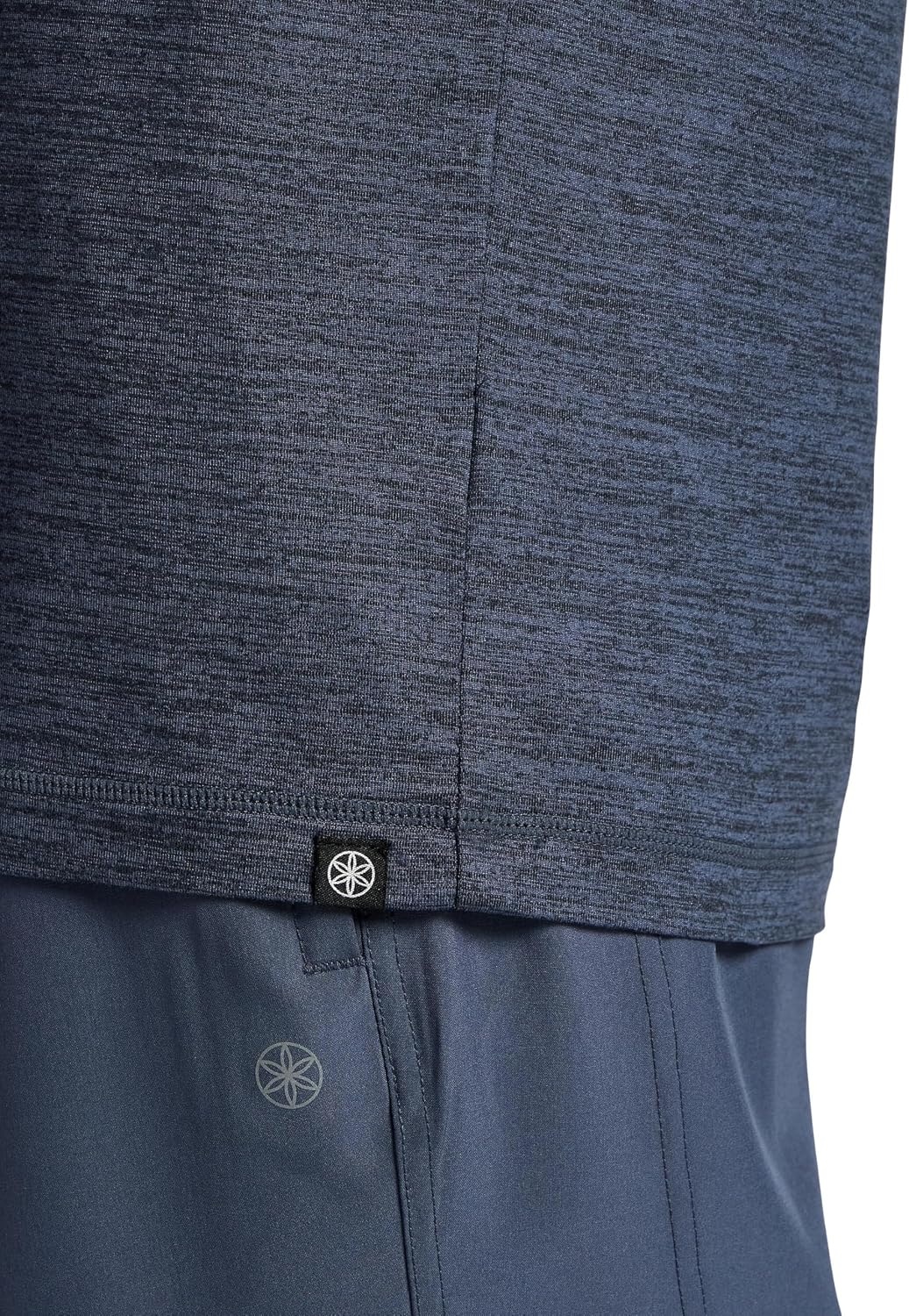 image:imageGaiam Mens Everyday Basic Raglan Top Standard Fit Stretch Midweight Jersey MaterialCool Grey Heather
