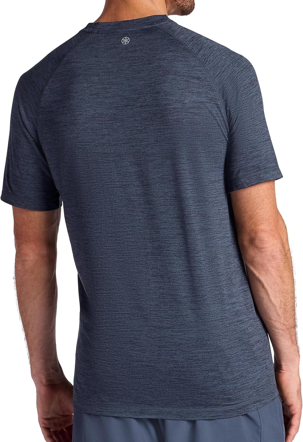 image:imageGaiam Mens Everyday Basic Raglan Top Standard Fit Stretch Midweight Jersey MaterialCool Grey Heather