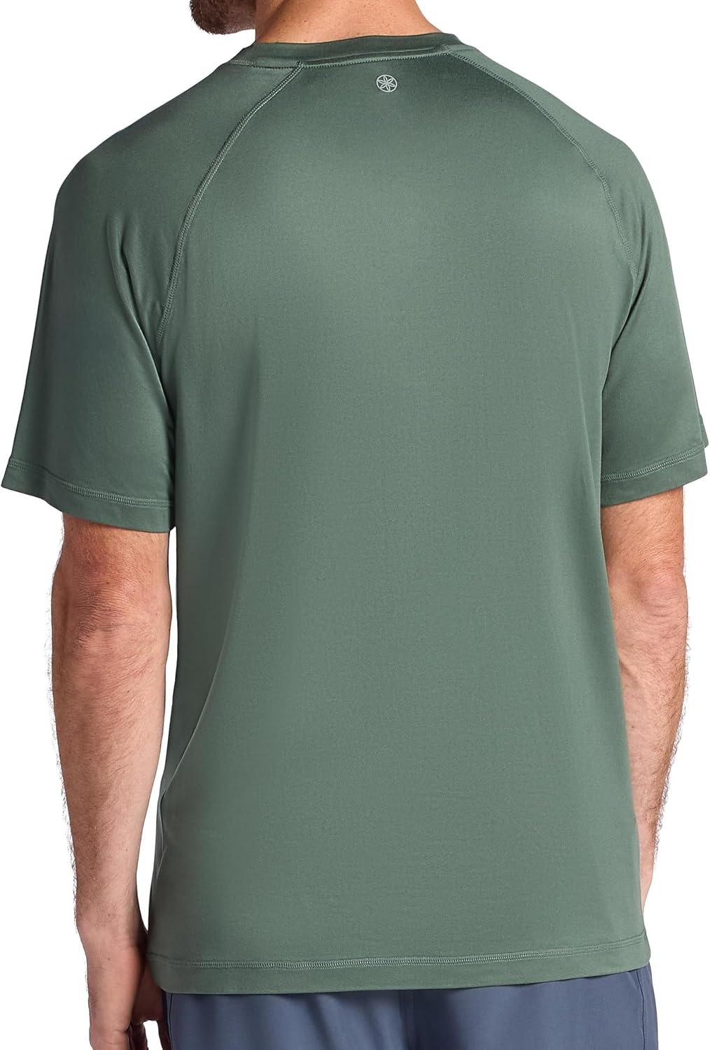 image:imageGaiam Mens Everyday Basic Raglan Top Standard Fit Stretch Midweight Jersey MaterialDuck Green