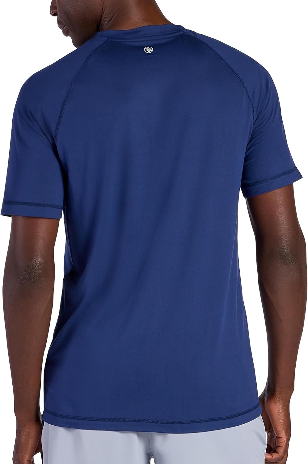 image:imageGaiam Mens Everyday Basic Raglan Top Standard Fit Stretch Midweight Jersey MaterialMedieval Blue