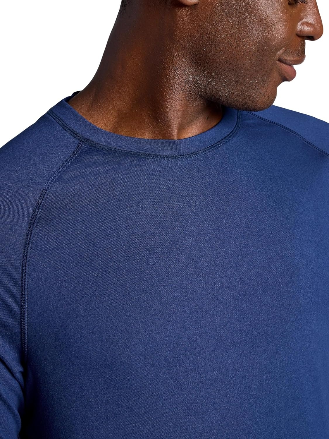 image:imageGaiam Mens Everyday Basic Raglan Top Standard Fit Stretch Midweight Jersey MaterialMedieval Blue