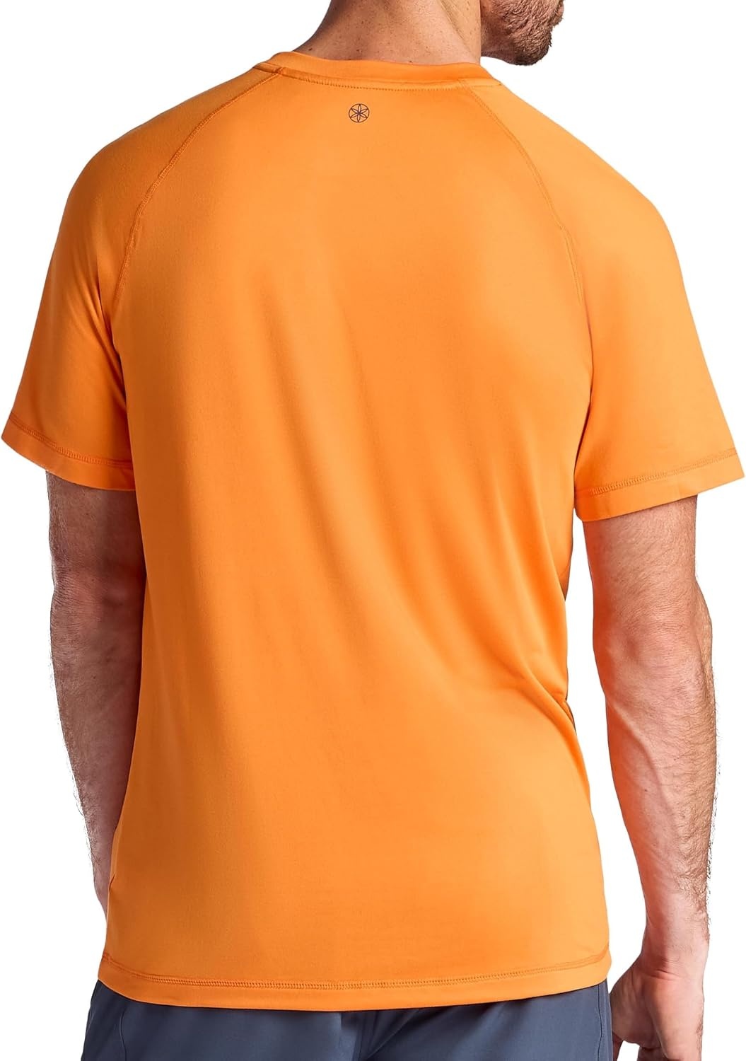 image:imageGaiam Mens Everyday Basic Raglan Top Standard Fit Stretch Midweight Jersey MaterialPersimmon Orange