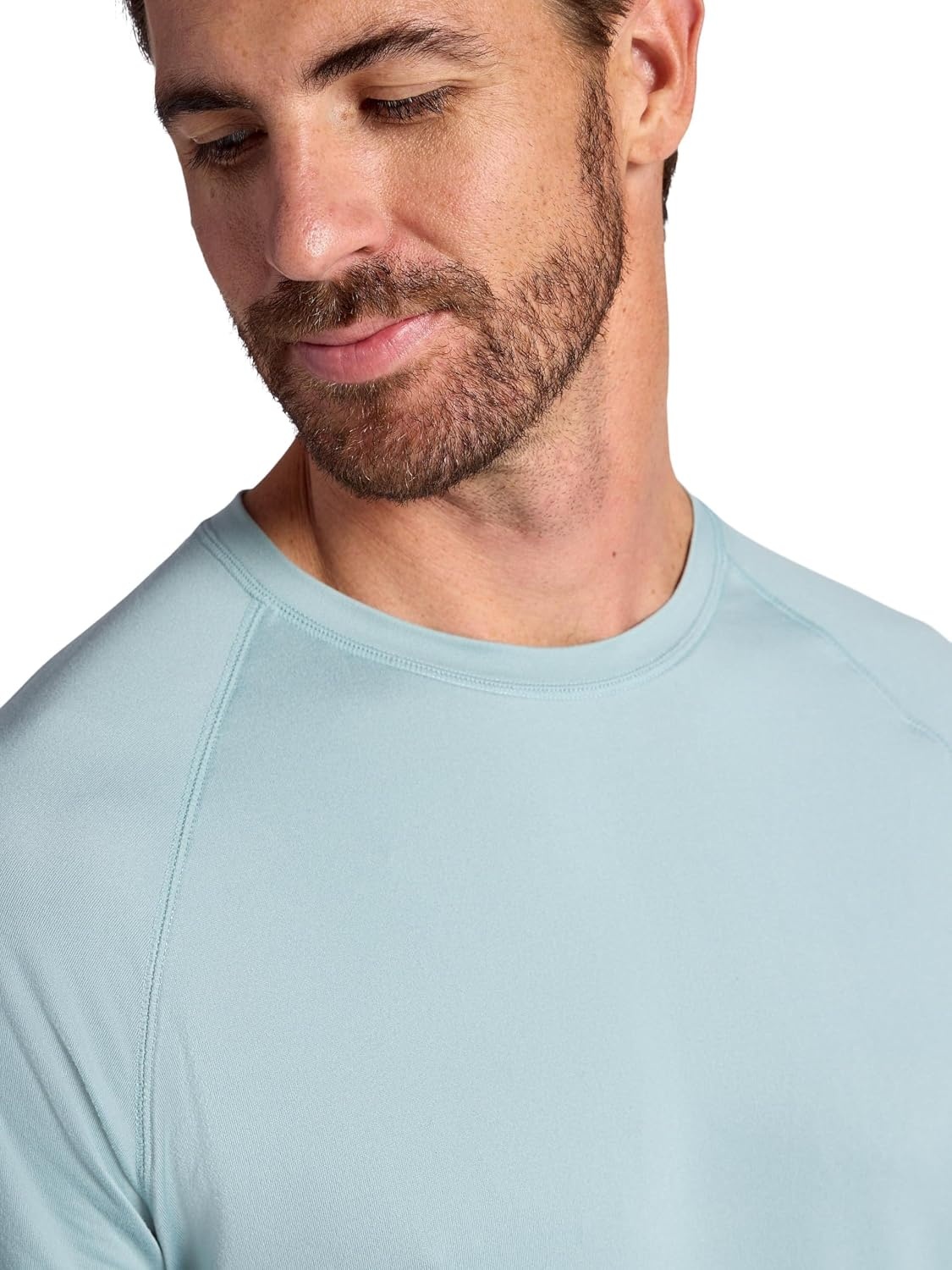 image:imageGaiam Mens Everyday Basic Raglan Top Standard Fit Stretch Midweight Jersey MaterialSlate
