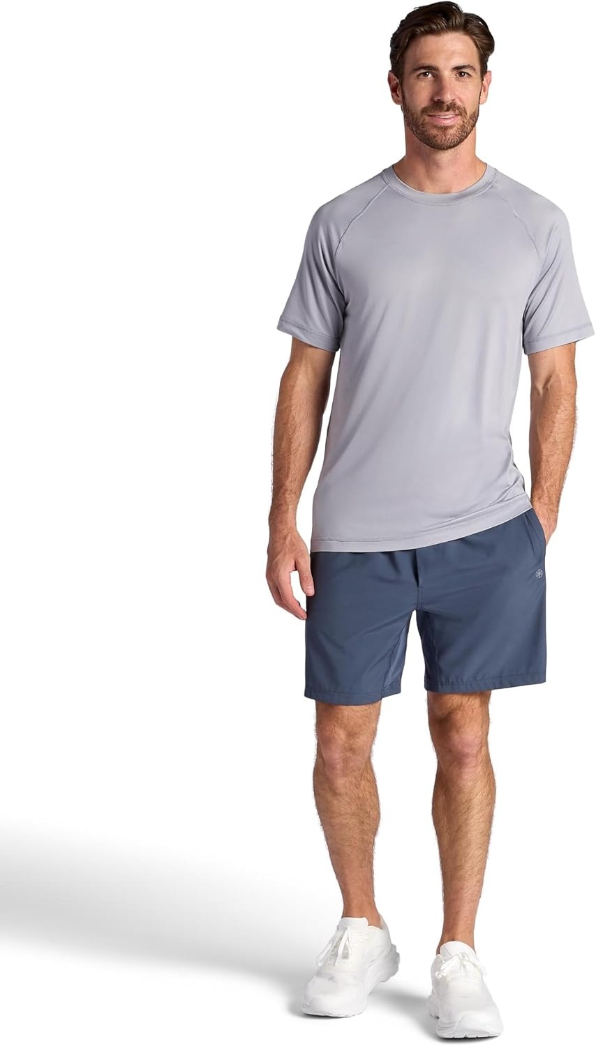 image:imageGaiam Mens Everyday Basic Raglan Top Standard Fit Stretch Midweight Jersey MaterialSleet