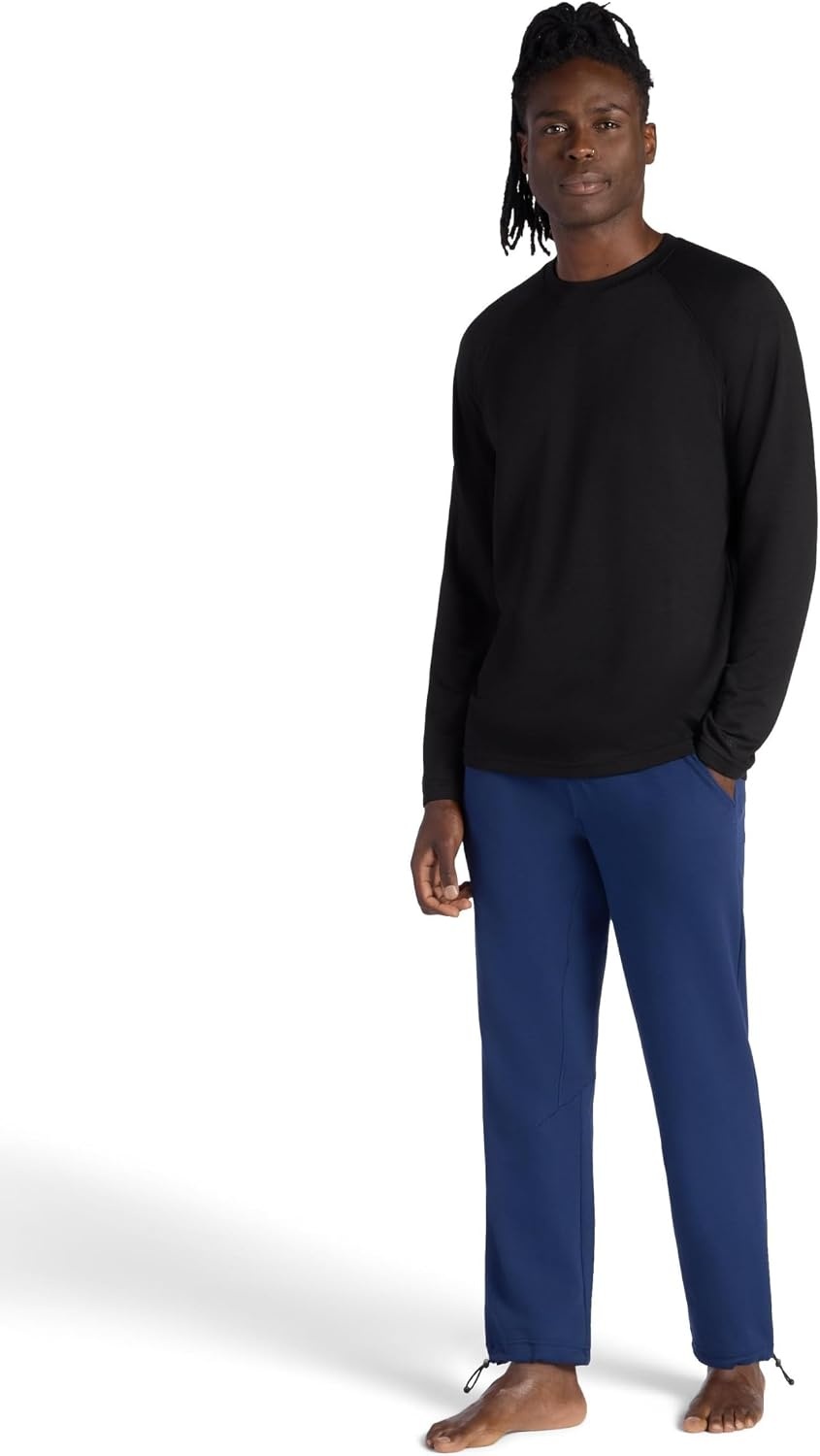 image:imageGaiam Mens Flow State Pant Relaxed Fit 29 Inseam Stretch Lightweight MaterialMedieval Blue