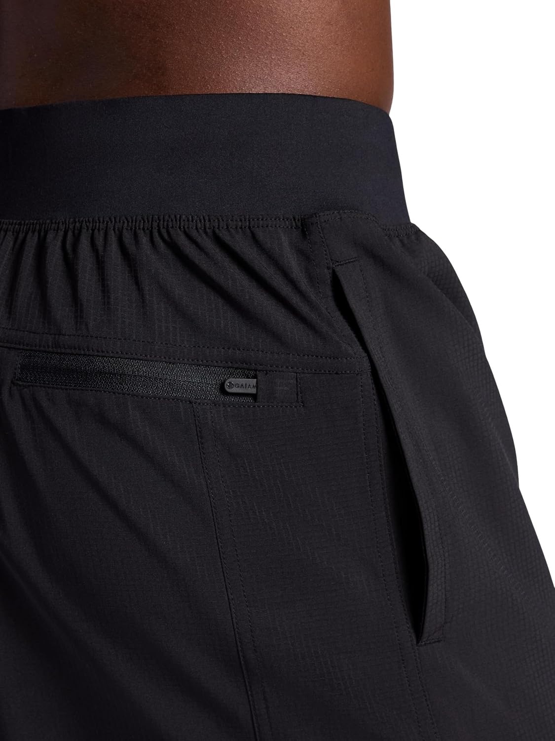 image:imageGaiam Mens Hatha 20 7 Short Standard Fit Stretch Lightweight Material MoistureWickingBlack