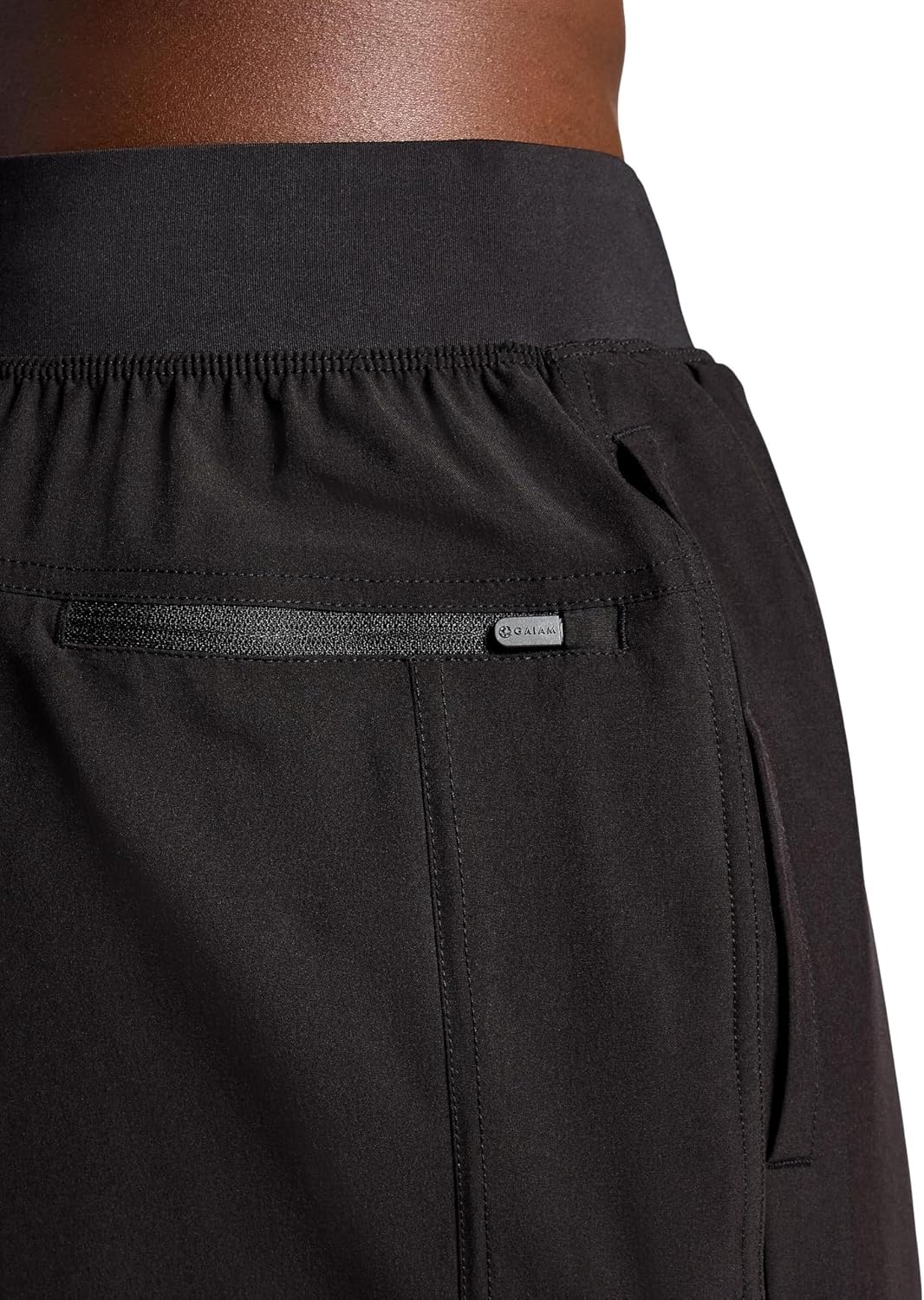 image:imageGaiam Mens Hatha 7 Short Standard Fit Stretch Lightweight Material MoistureWickingBlack