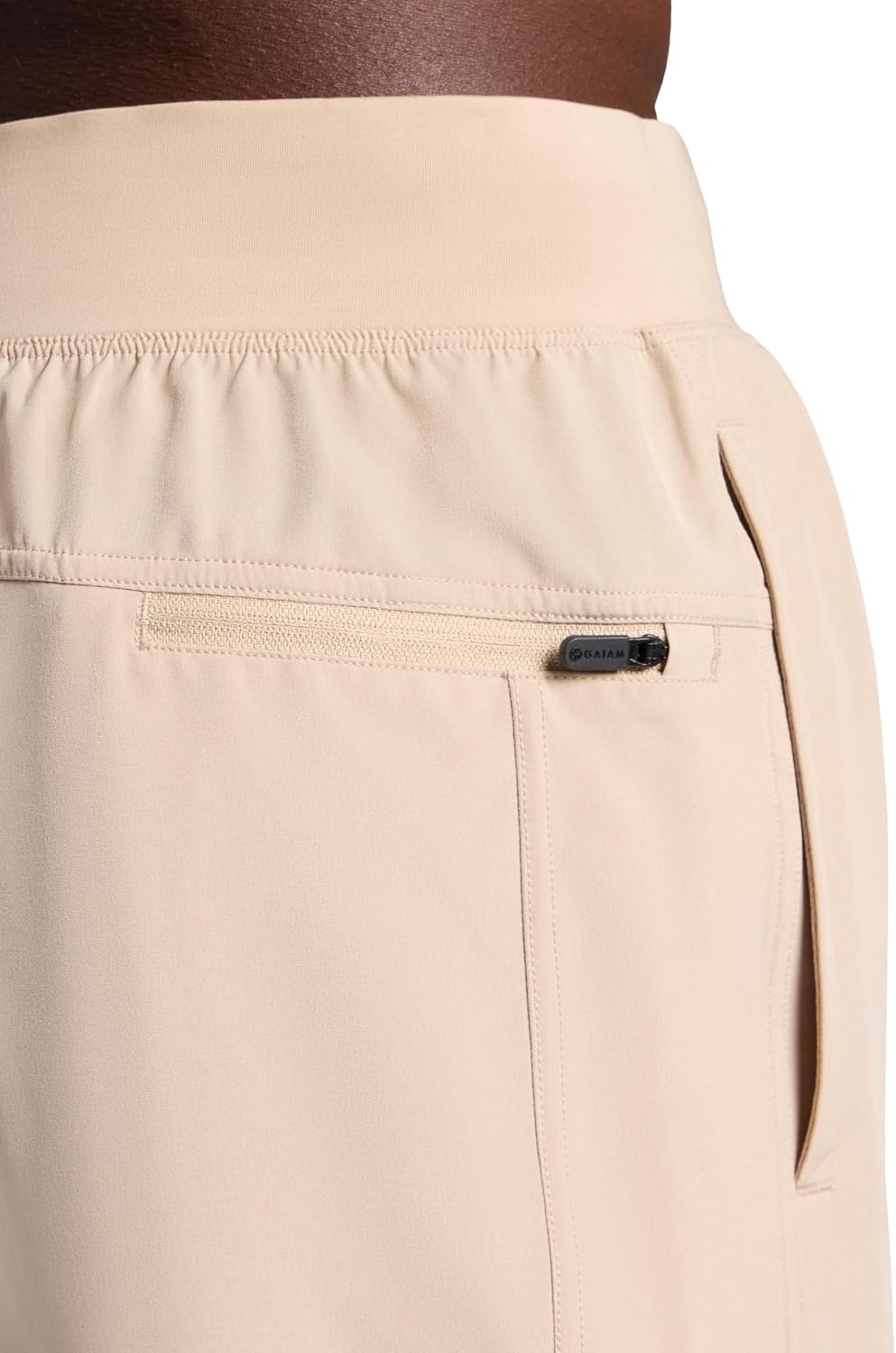 image:imageGaiam Mens Hatha 7 Short Standard Fit Stretch Lightweight Material MoistureWickingWhite Pepper