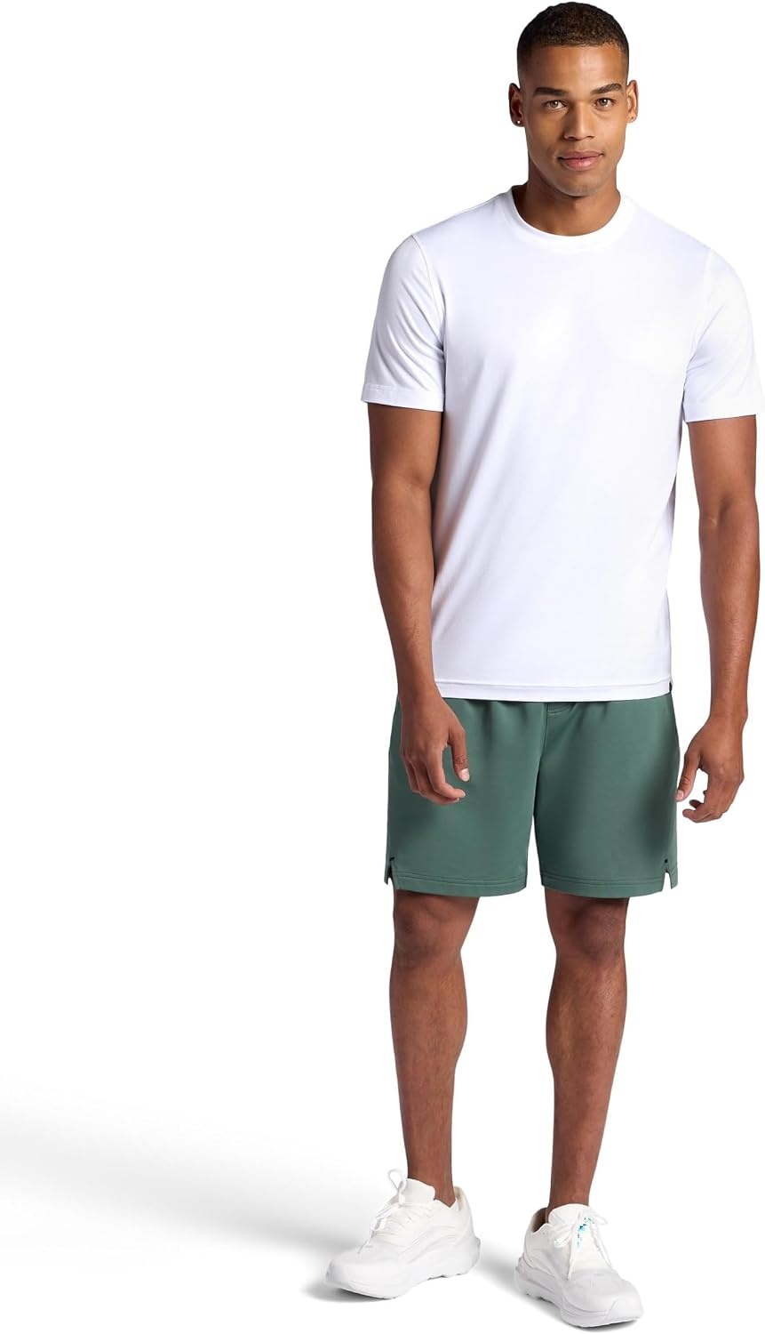 image:imageGaiam Mens Hero 7 Short Standard Fit Stretch Midweight Terry MaterialDuck Green