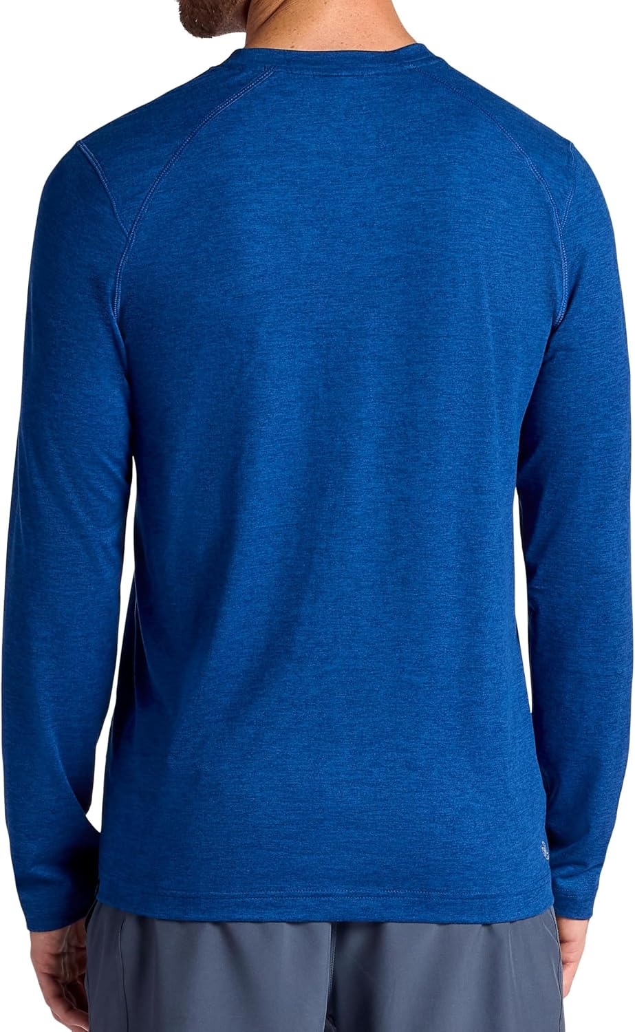 image:imageGaiam Mens Long Sleeve Crewneck Top Standard Fit Stretch Midweight MaterialLimoges Heather Intent