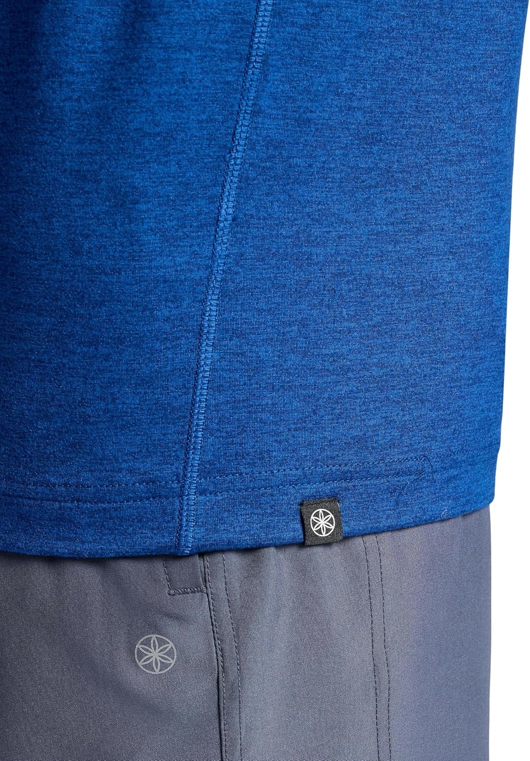 image:imageGaiam Mens Long Sleeve Crewneck Top Standard Fit Stretch Midweight MaterialLimoges Heather Intent