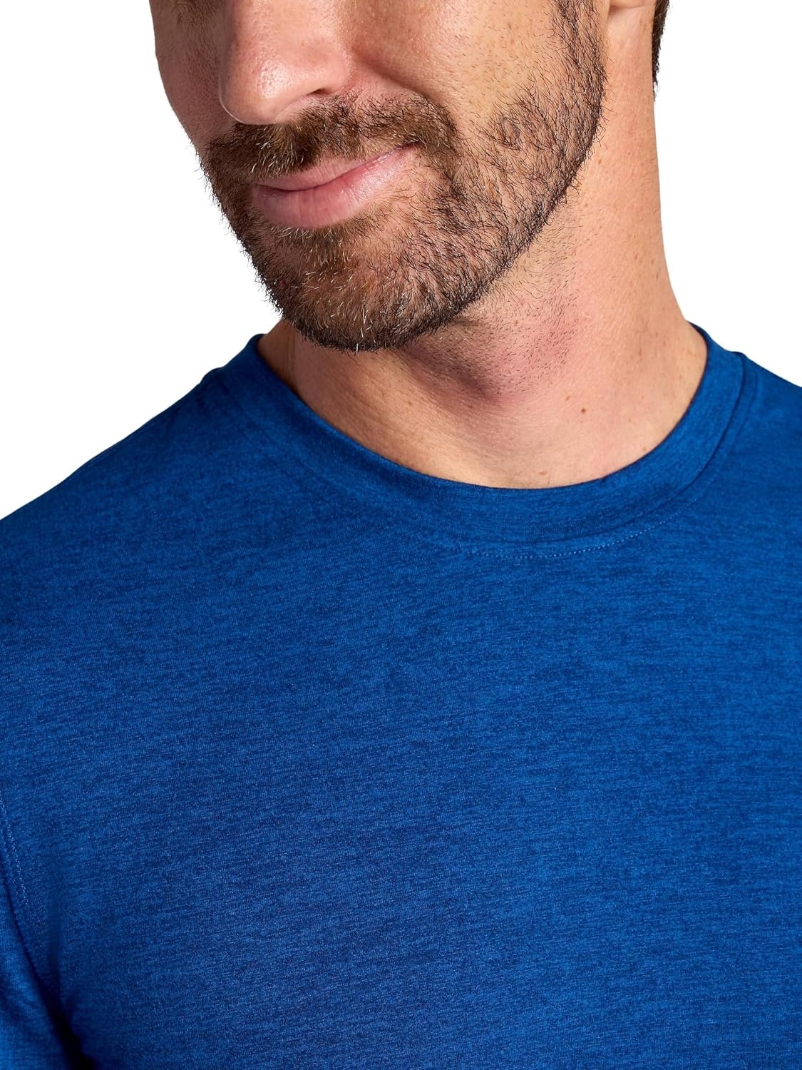 image:imageGaiam Mens Long Sleeve Crewneck Top Standard Fit Stretch Midweight MaterialLimoges Heather Intent