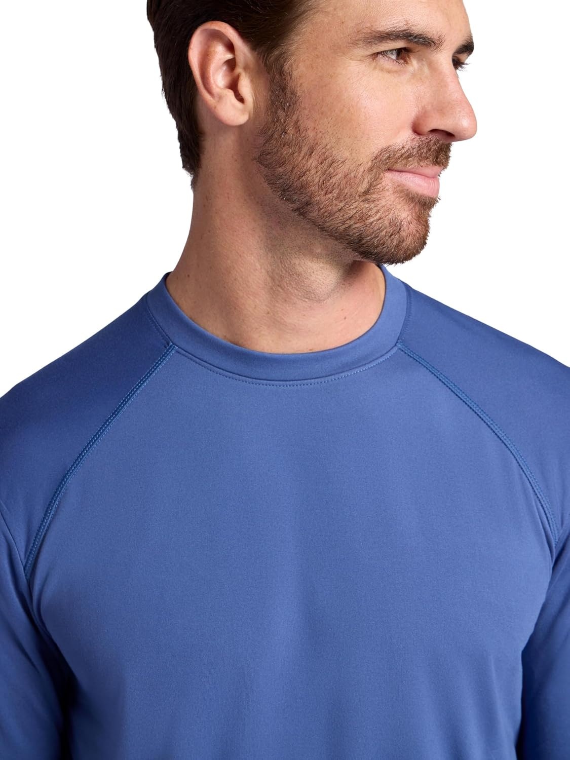 image:imageGaiam Mens Long Sleeve Crewneck Top Standard Fit Stretch Midweight MaterialTrue Navy Bliss Balance