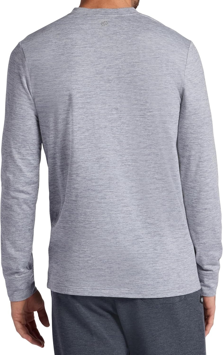 image:imageGaiam Mens Long Sleeve Henley Shirt Standard Fit Stretch Midweight MaterialSleet Heather Bliss Balance