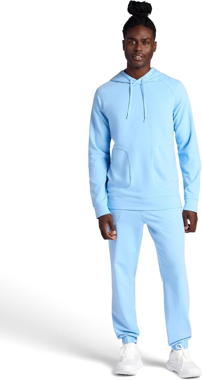 image:imageGaiam Mens Lotus Oblong Pant Standard Fit 31 Inseam Stretch Heavyweight Terry MaterialPlacid Blue