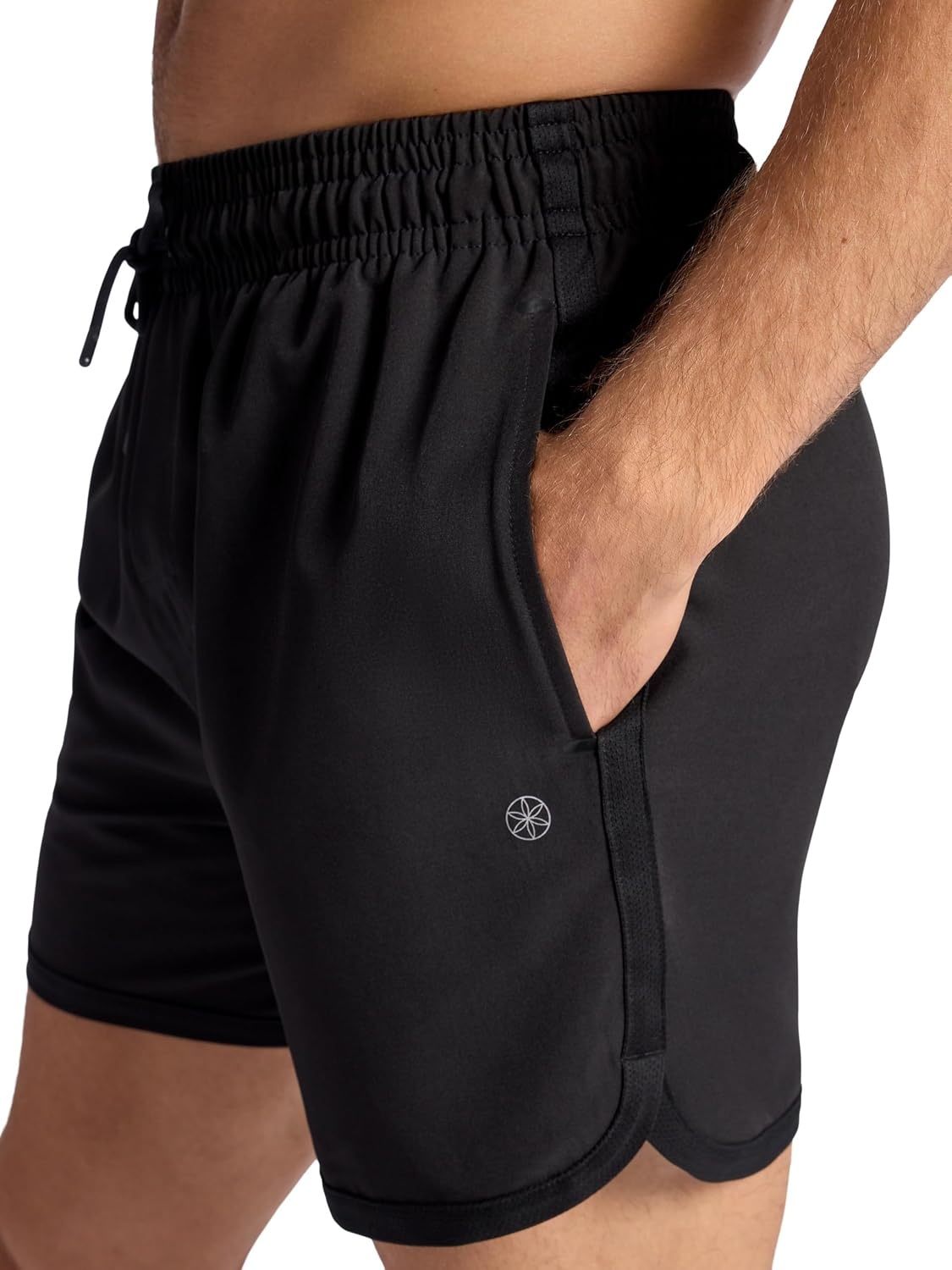 image:imageGaiam Mens Lunge 5 Short Standard Fit Stretch Lightweight Material MoistureWickingBlack