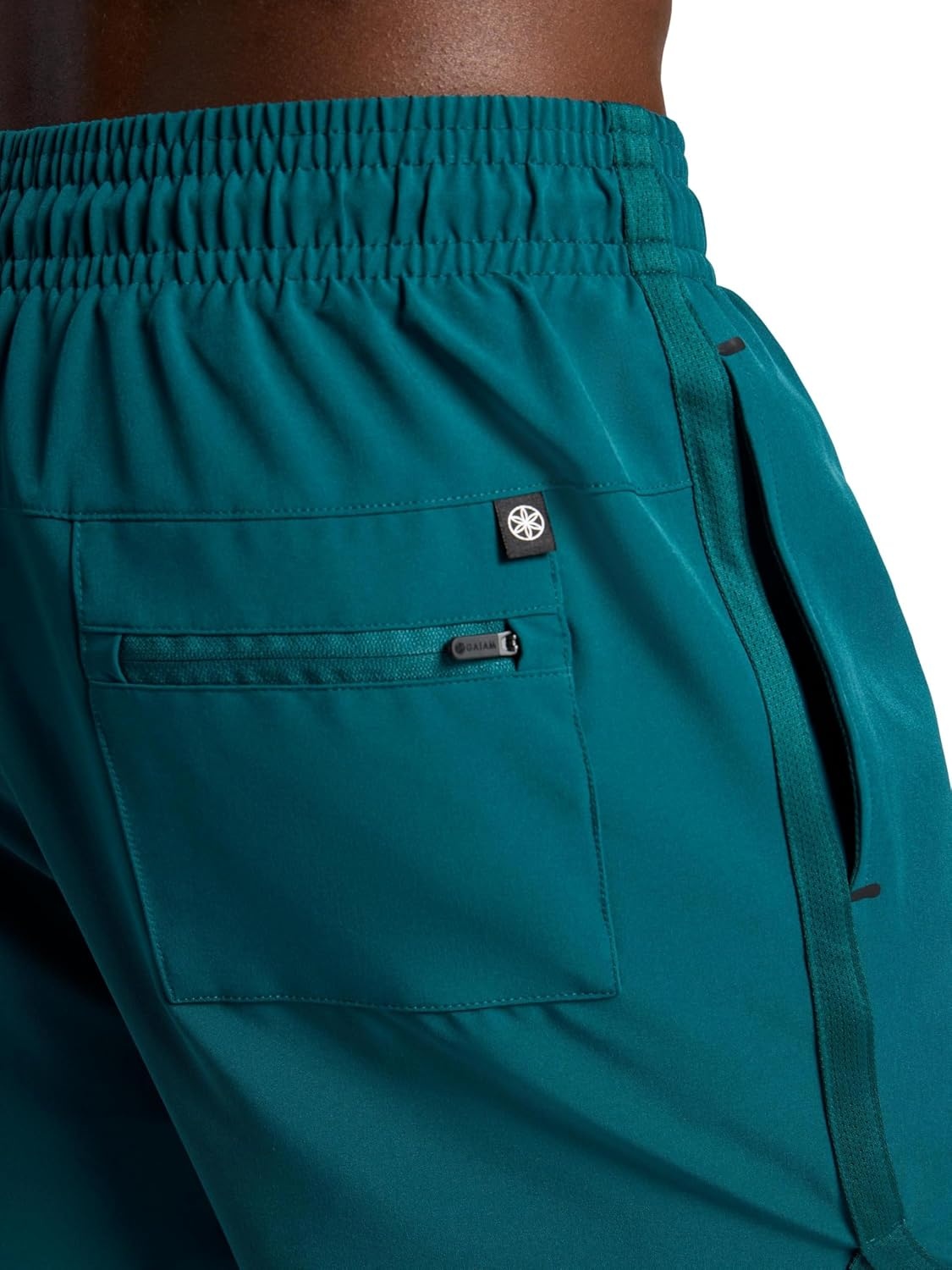 image:imageGaiam Mens Lunge 5 Short Standard Fit Stretch Lightweight Material MoistureWickingDeep Teal