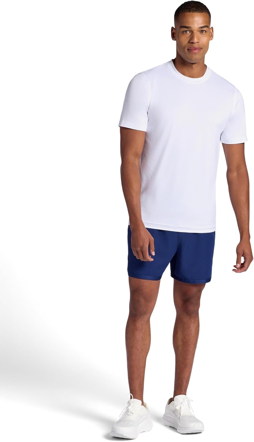image:imageGaiam Mens Lunge 5 Short Standard Fit Stretch Lightweight Material MoistureWickingMedieval Blue