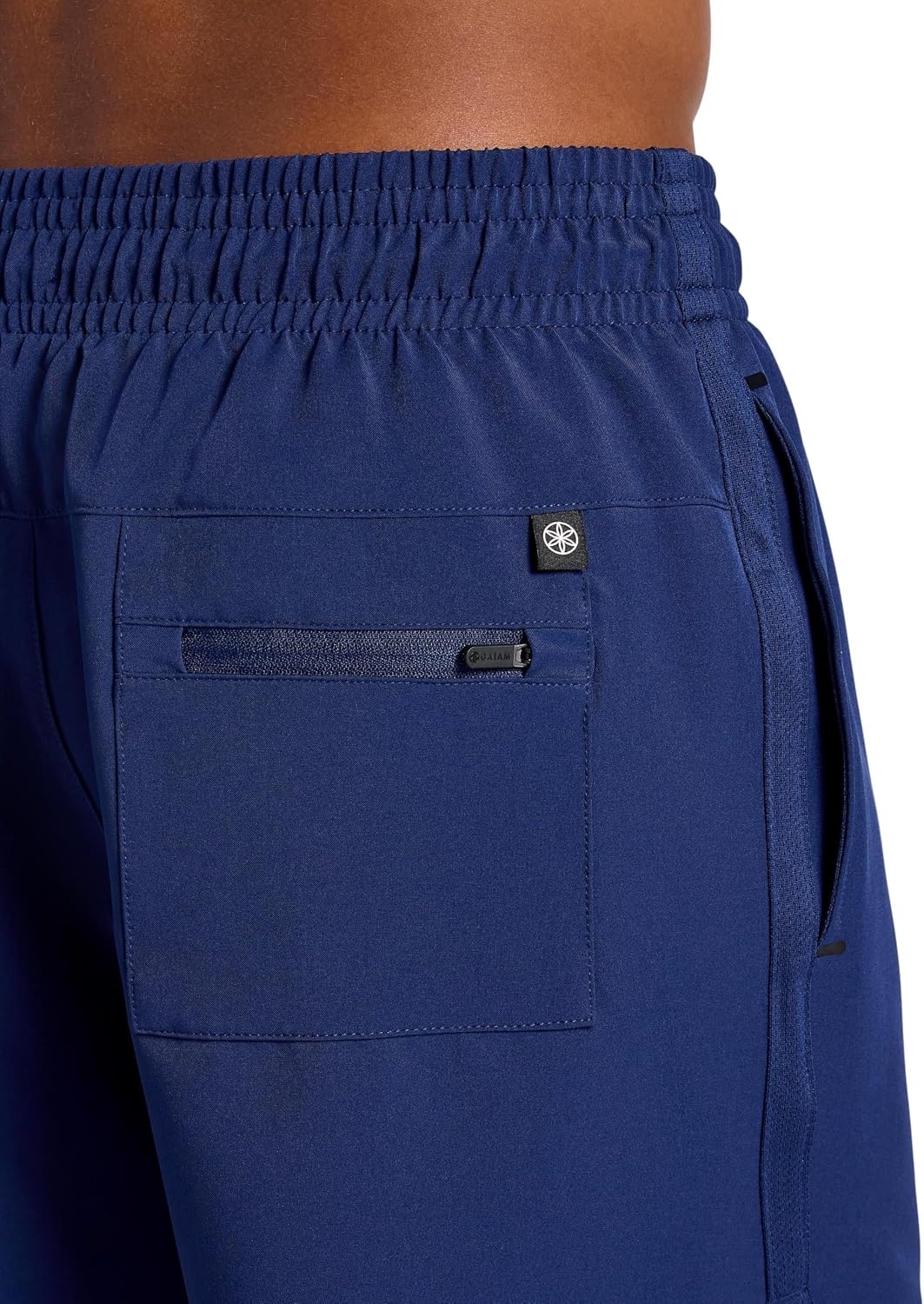 image:imageGaiam Mens Lunge 5 Short Standard Fit Stretch Lightweight Material MoistureWickingMedieval Blue
