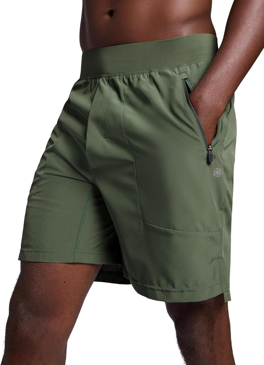 image:imageGaiam Mens Nomad 7 Short Standard Fit Stretch Lightweight Material MoistureWickingDuck Green