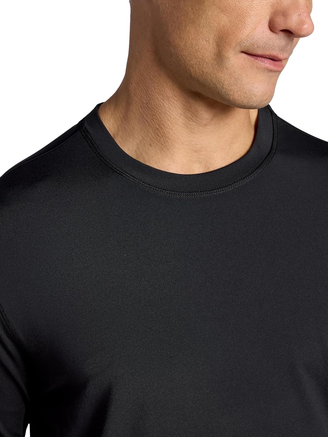 image:imageGaiam Mens Omtech Short Sleeve Crewneck TShirt Standard Fit Stretch Lightweight Performance MaterialBlack