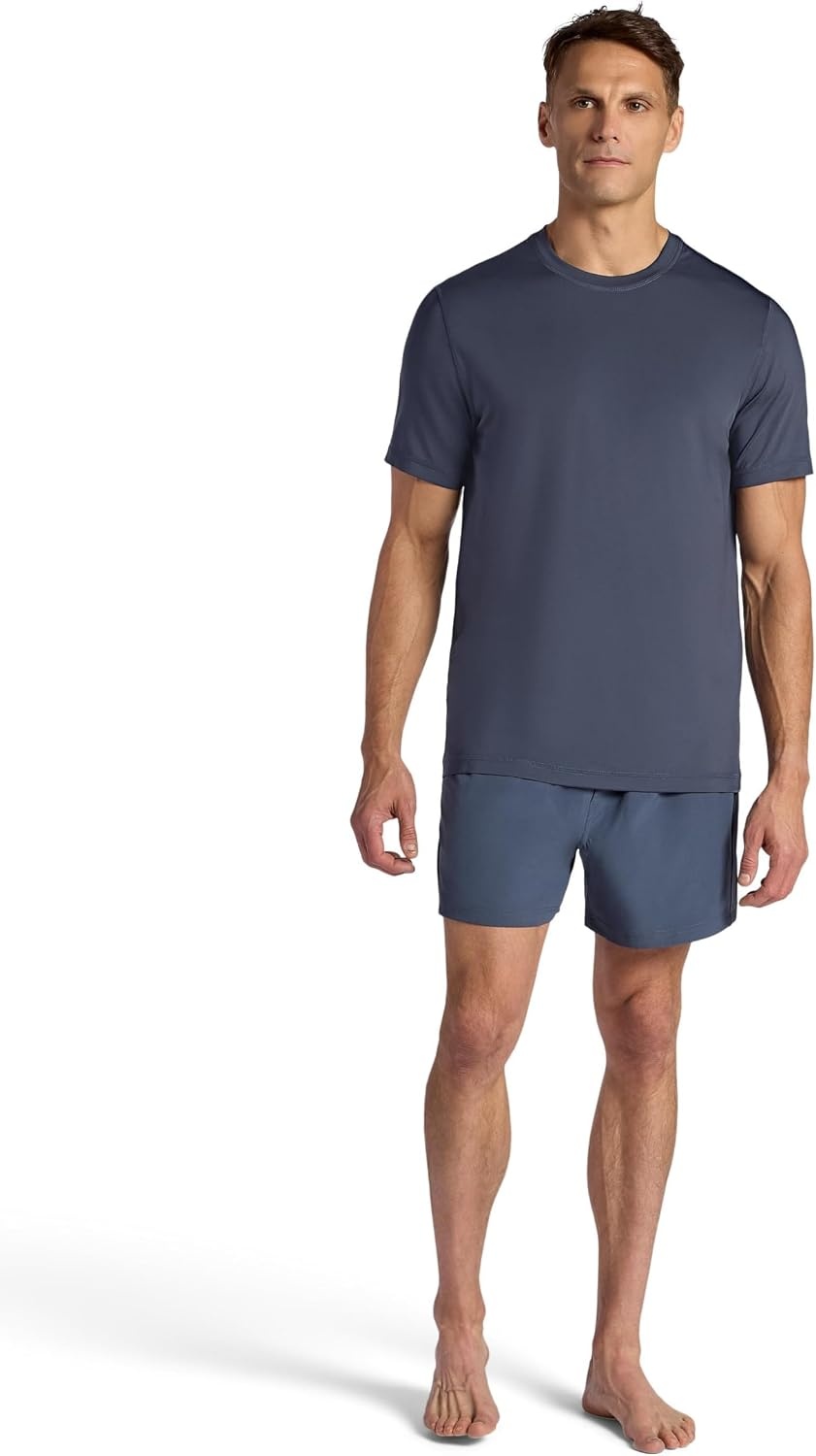 image:imageGaiam Mens Omtech Short Sleeve Crewneck TShirt Standard Fit Stretch Lightweight Performance MaterialCool Grey