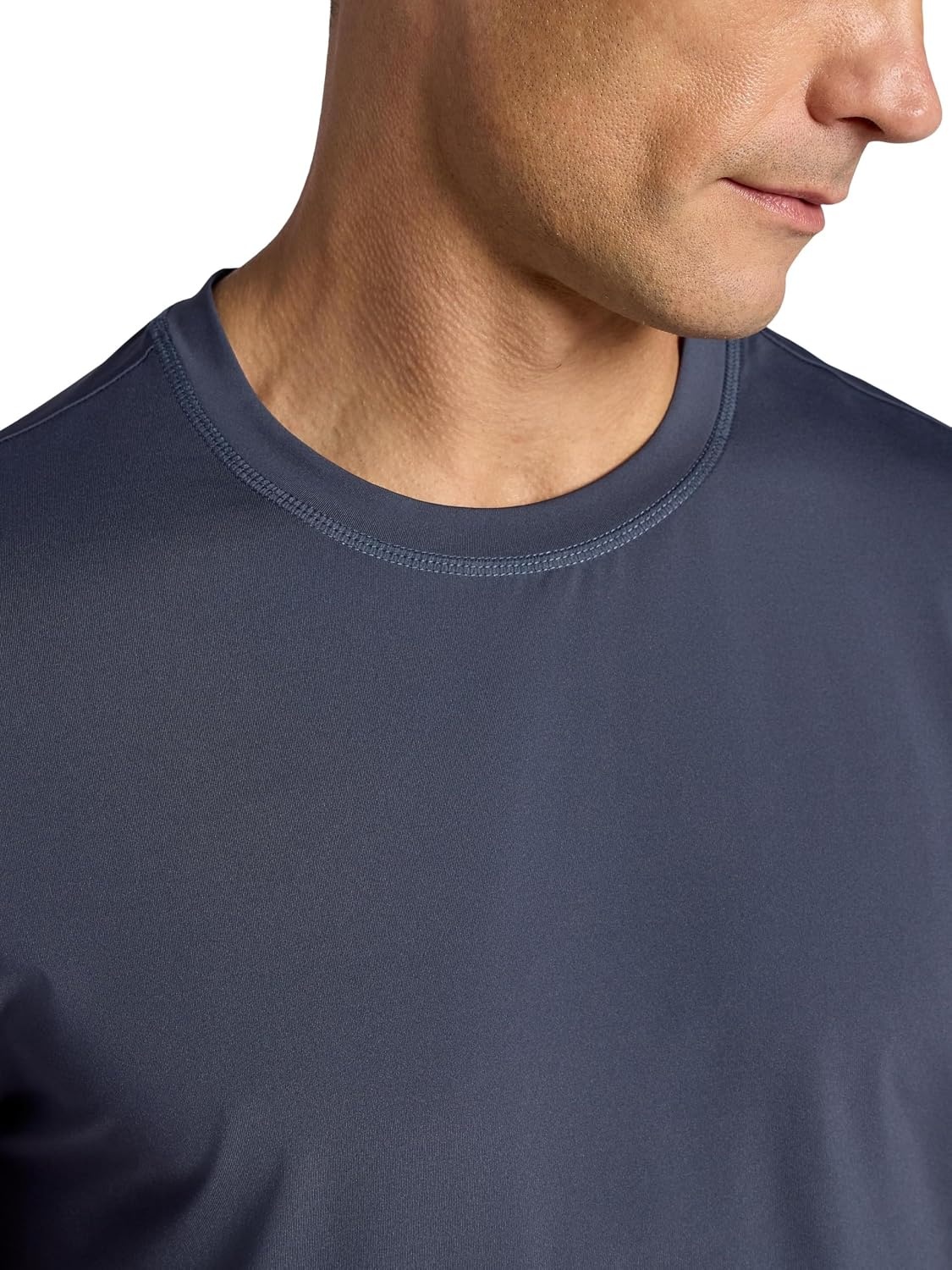 image:imageGaiam Mens Omtech Short Sleeve Crewneck TShirt Standard Fit Stretch Lightweight Performance MaterialCool Grey