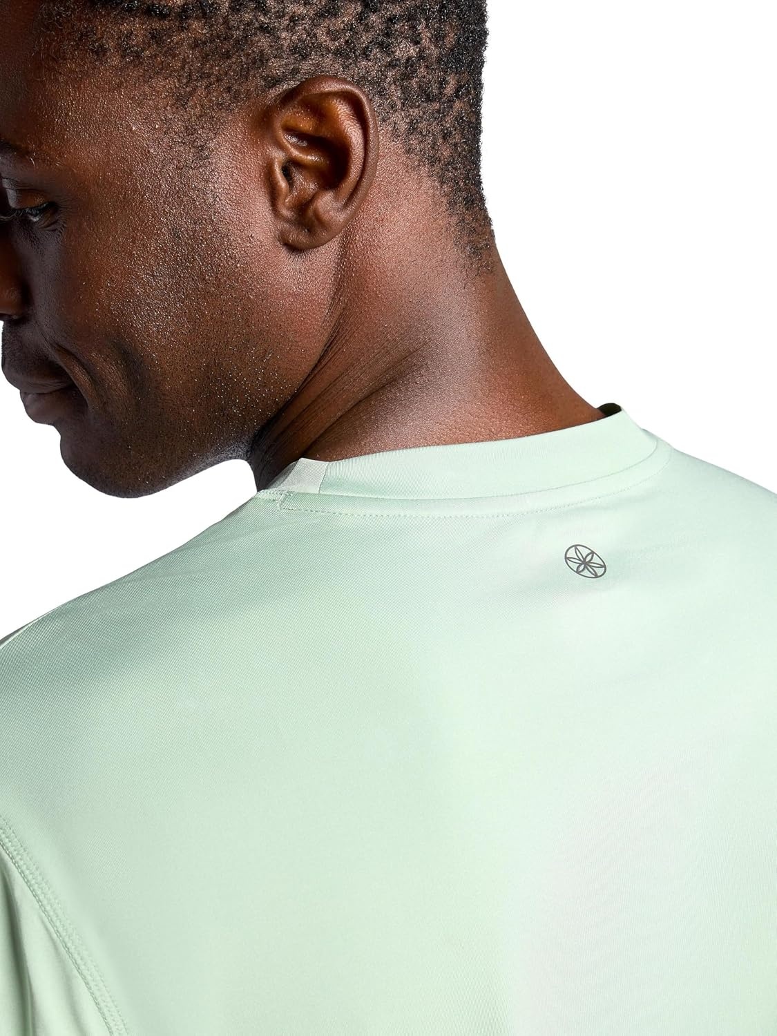 image:imageGaiam Mens Omtech Short Sleeve Crewneck TShirt Standard Fit Stretch Lightweight Performance MaterialDusty Green