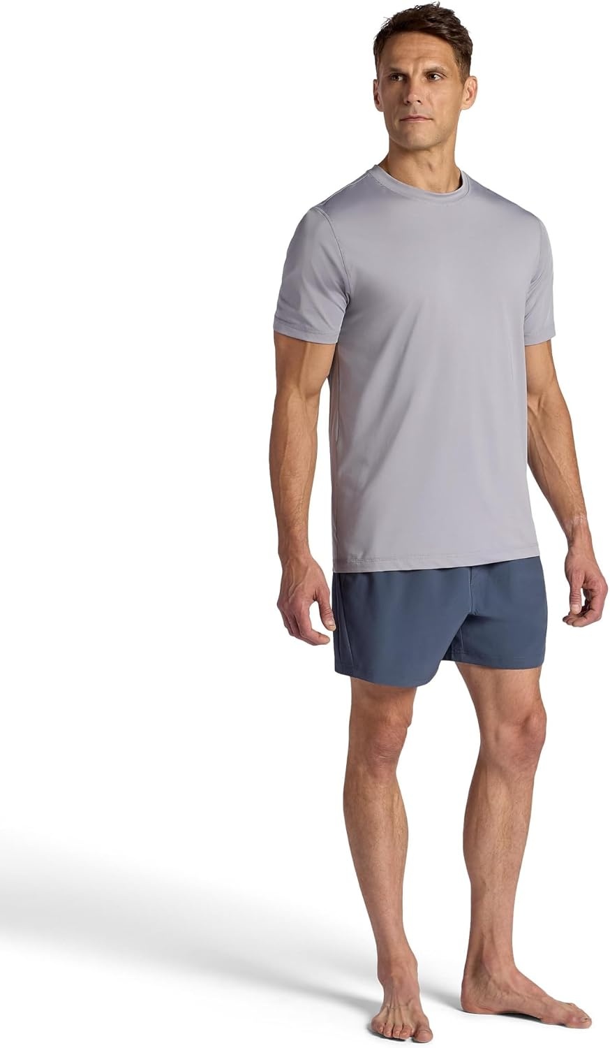 image:imageGaiam Mens Omtech Short Sleeve Crewneck TShirt Standard Fit Stretch Lightweight Performance MaterialSleet