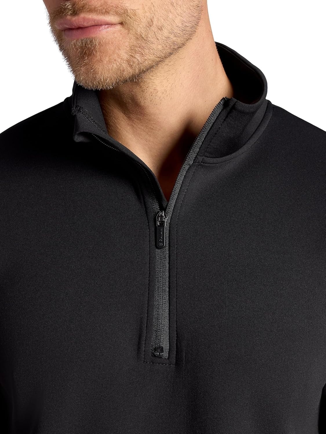 image:imageGaiam Mens Recovery Long Sleeve QuarterZip Standard Fit Midweight Breathable MaterialBlack