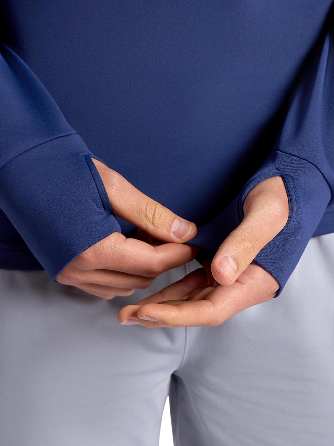 image:imageGaiam Mens Recovery Long Sleeve QuarterZip Standard Fit Midweight Breathable MaterialMedieval Blue