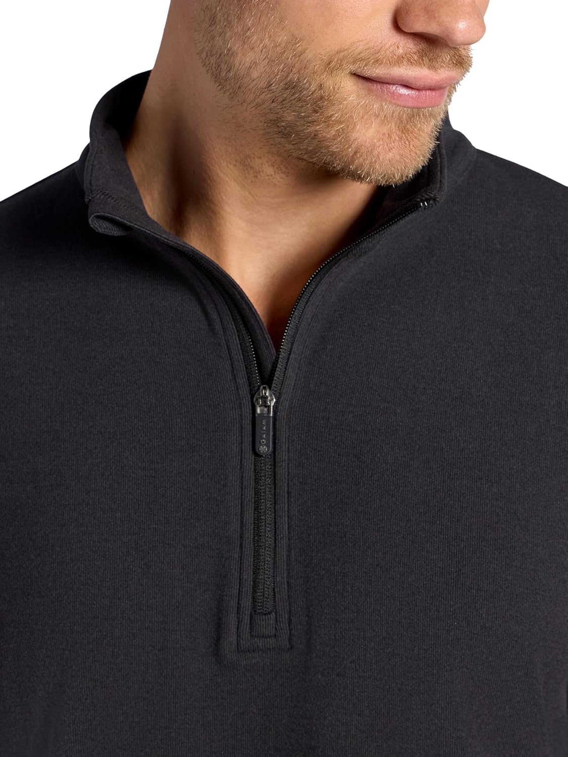 image:imageGaiam Mens Reform Long Sleeve Quarterzip Standard Fit Stretch Midweight MaterialBlack