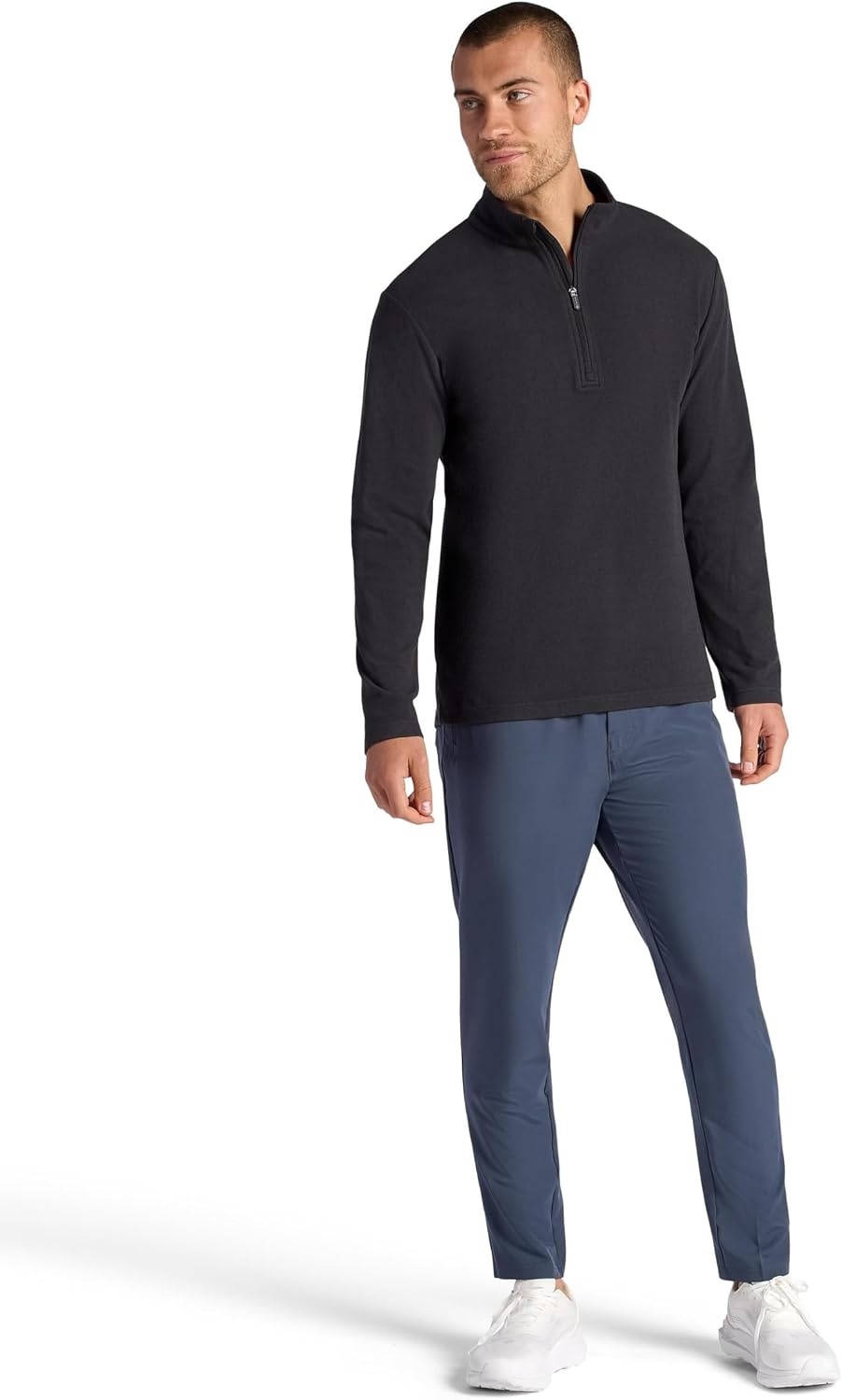 image:imageGaiam Mens Reform Long Sleeve Quarterzip Standard Fit Stretch Midweight MaterialBlack